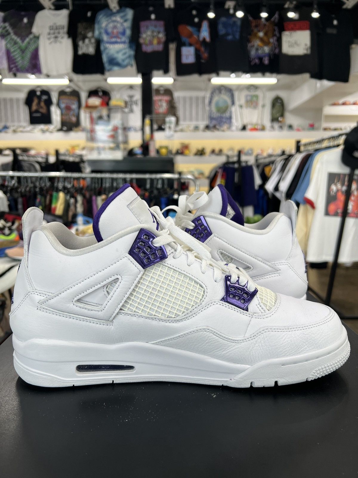 Jordan Brand Air Jordan 4 Metallic Purple Sz. 13 (2020) Size US 13 / EU 46 - 4 Thumbnail