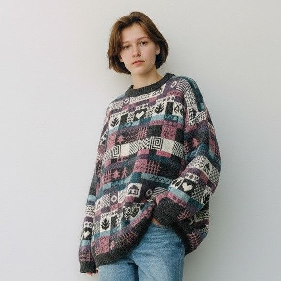 Vintage Vintage Paris Sport Club “Hearts and Home” Patchwork Style K Size M / US 6-8 / IT 42-44 - 1 Thumbnail