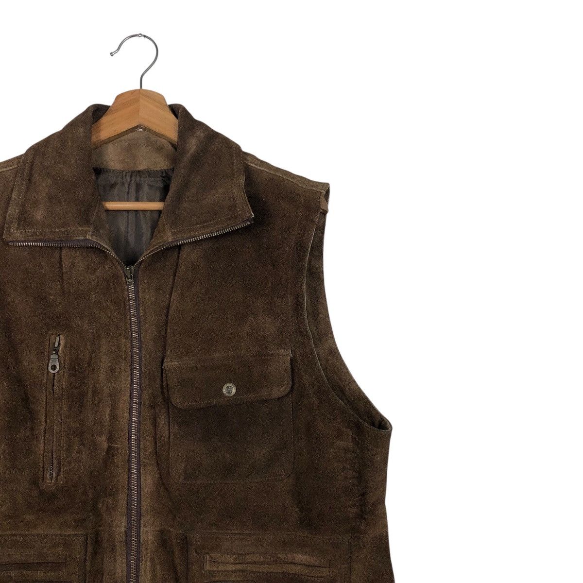 Japanese Brand 📌Vintage Genuine Leather Vest Unbranded Issey Miyake Size US M / EU 48-50 / 2 - 7 Thumbnail