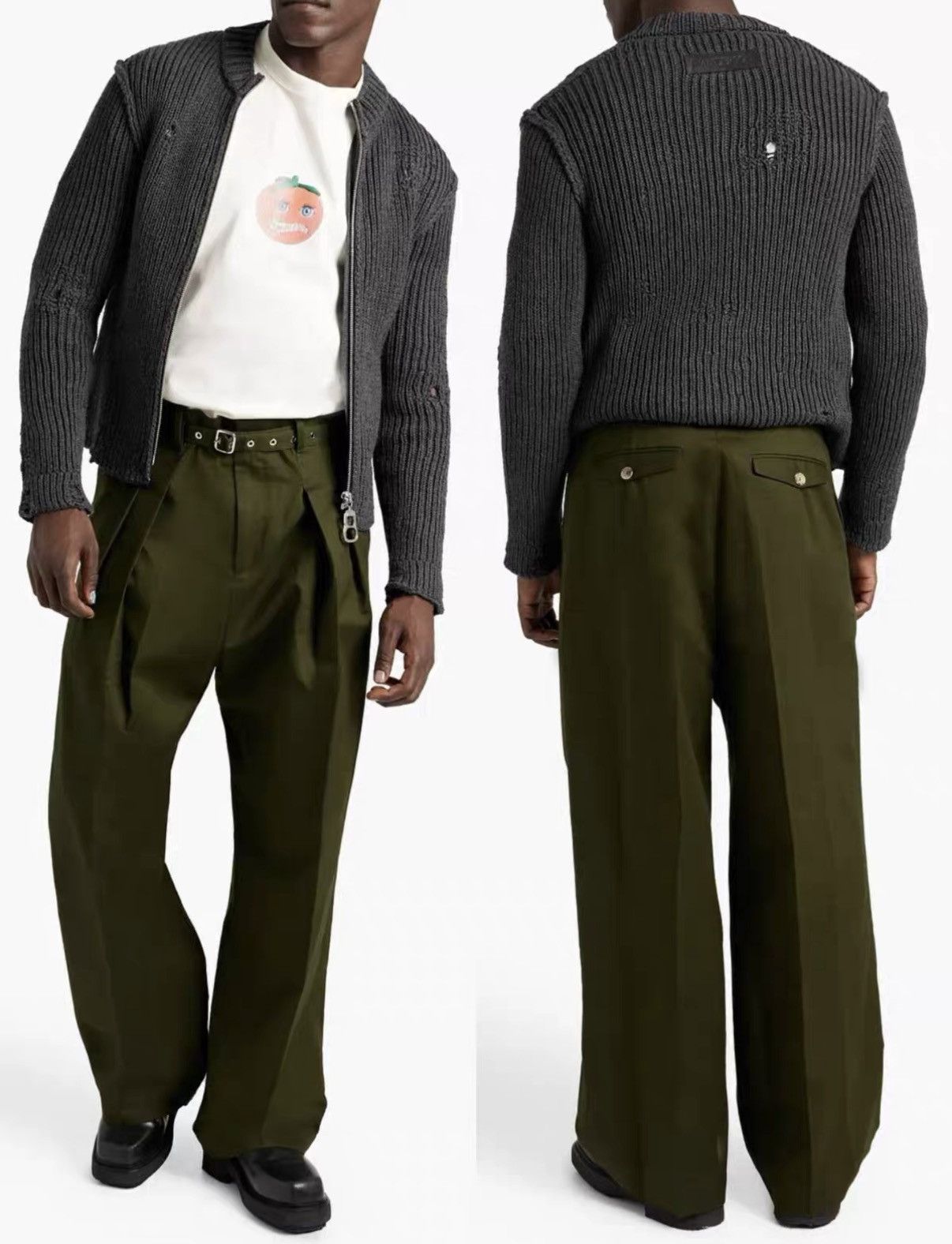 JW Anderson JW Anderson Double-Pleat Wide-Leg Casual Pants J31 Size US 32 / EU 48 - 6 Thumbnail