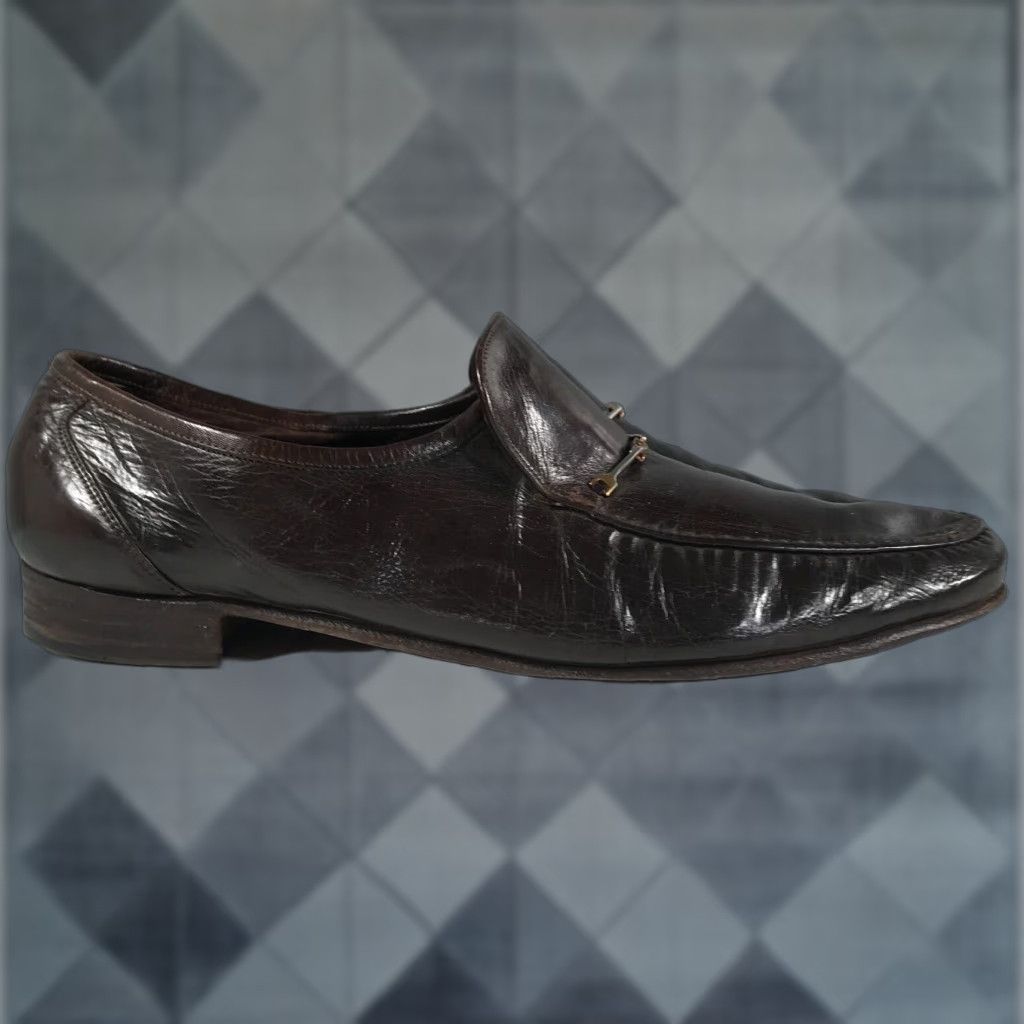 VINTAGE Florsheim Men's Loafers Casual Slip On Leather Brown C