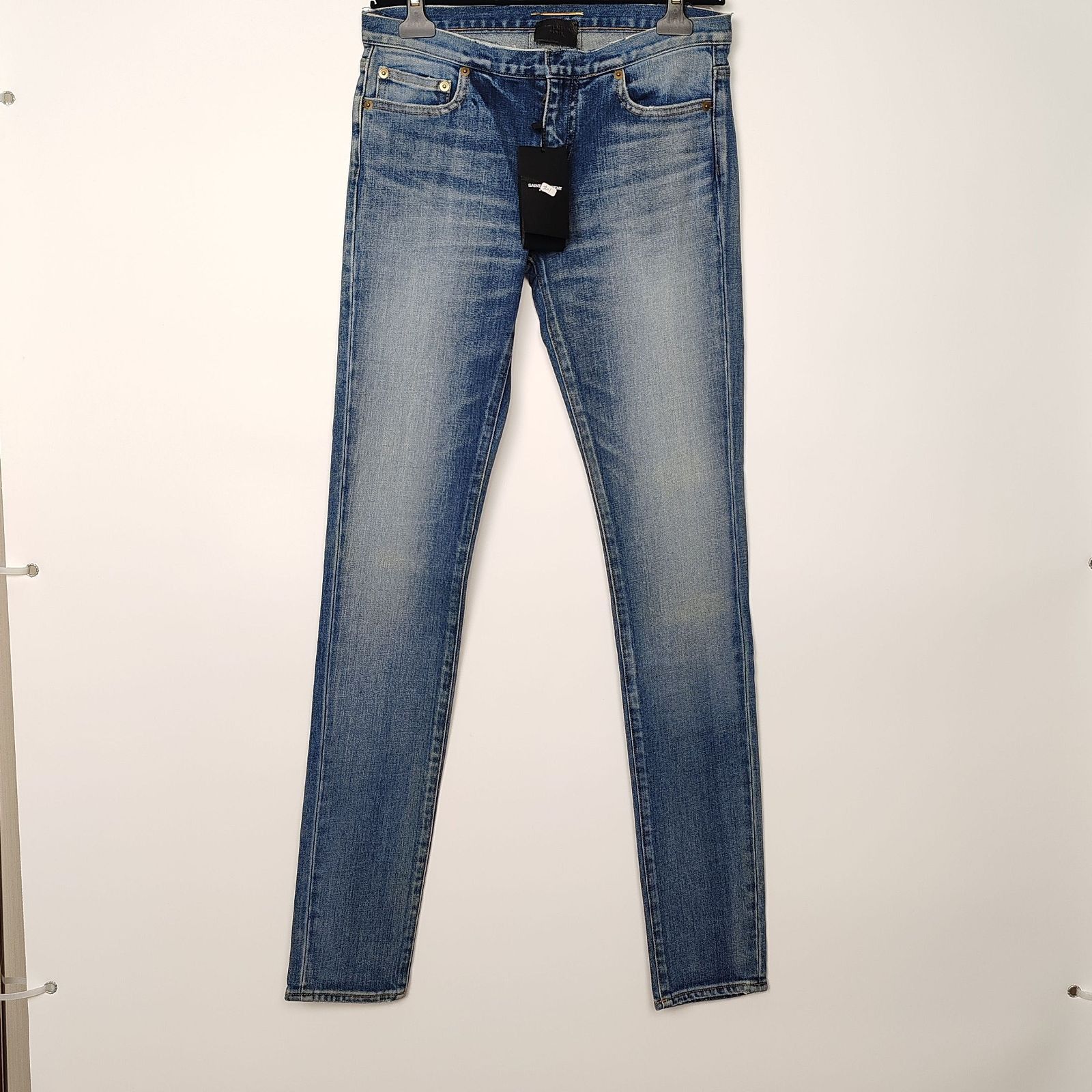 Saint Laurent Paris Saint Laurent Leather Patch Jeans Size 26 Size 26" / US 2 / IT 38 - 1 Thumbnail