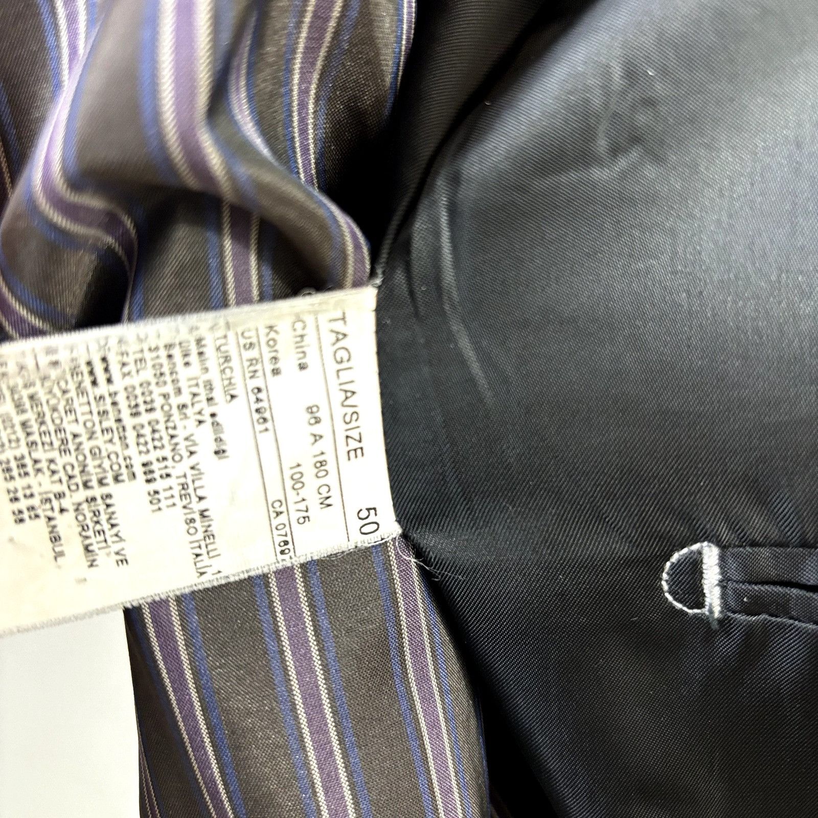 Benetton Style of Benetton Sport Coat Blazer 50 EU/40 US Wool Blend S Size 50R - 3 Thumbnail