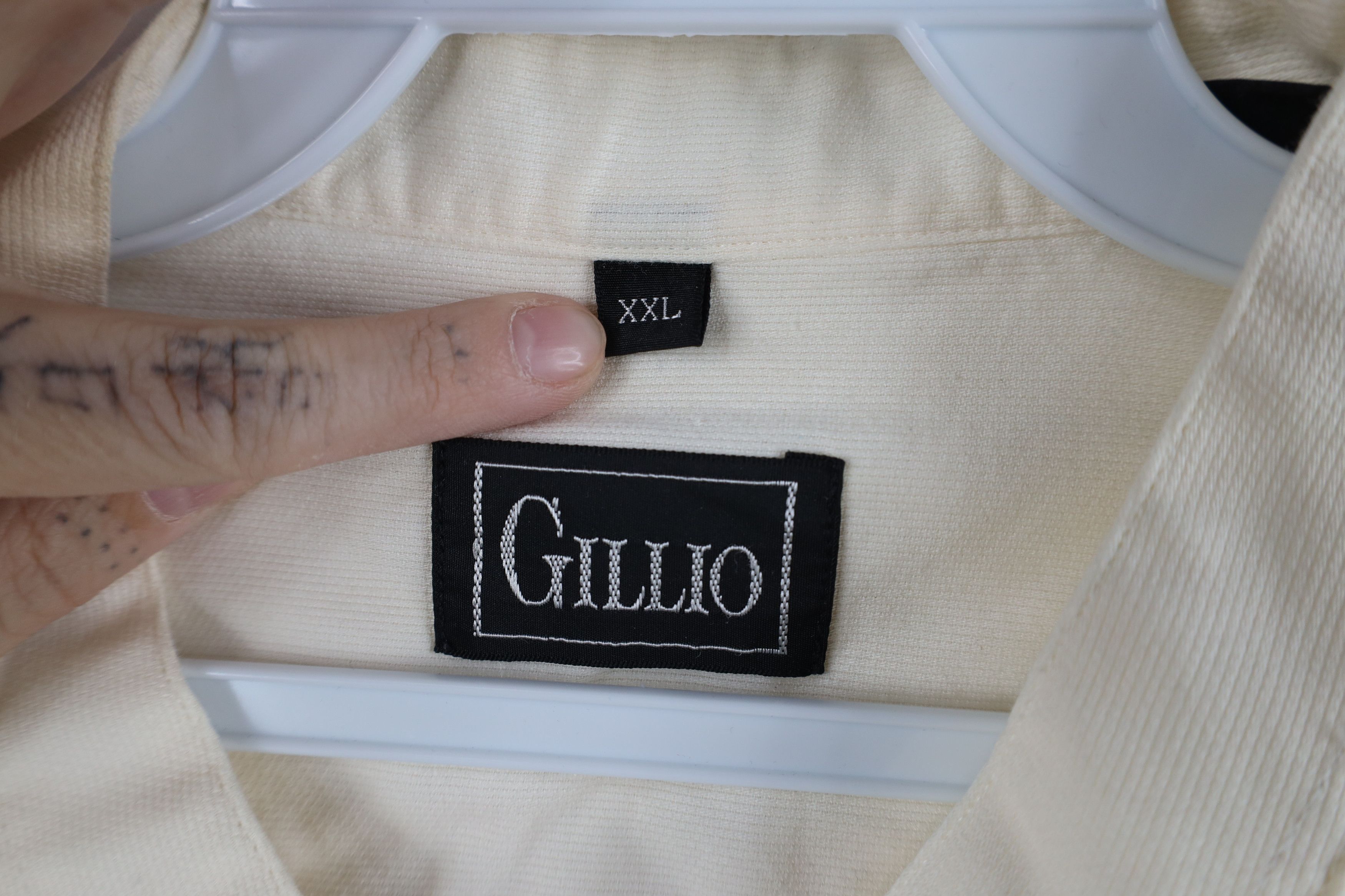 Vintage Vintage 90s Streetwear Ribbed Band Collar Button Shirt Size US XXL / EU 58 / 5 - 7 Thumbnail