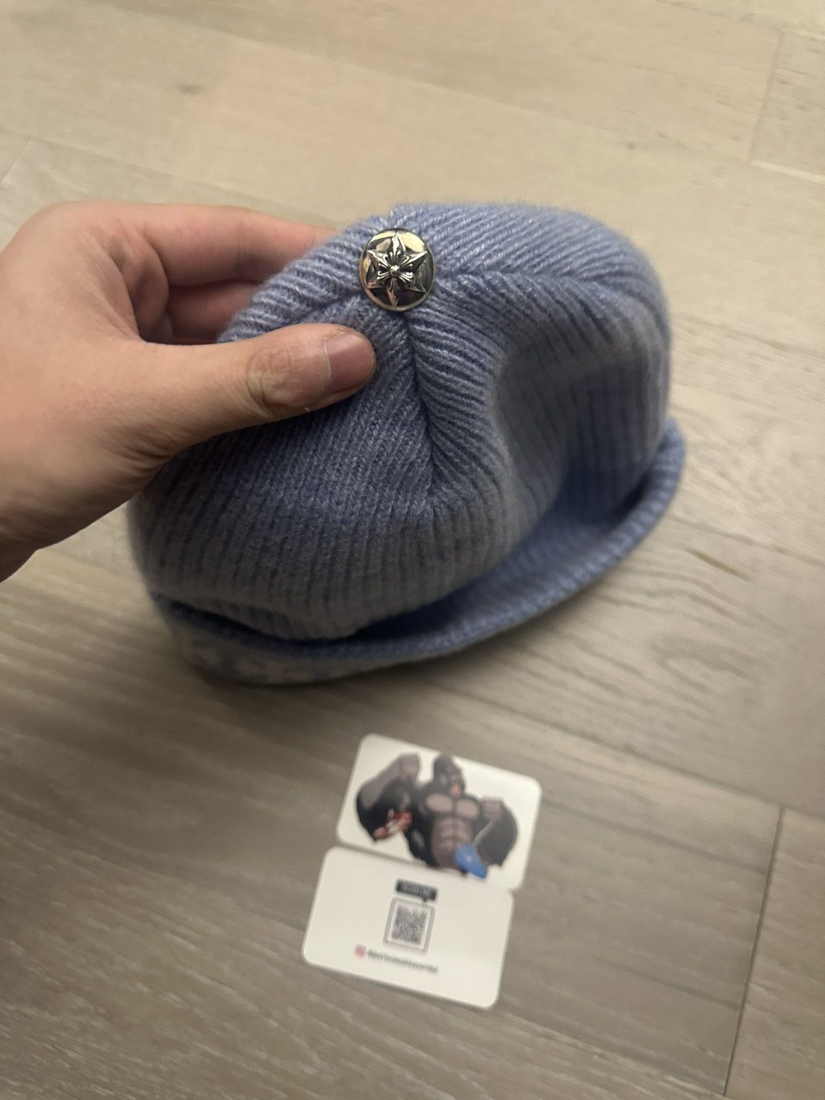Chrome Hearts Chrome Hearts Cashmere CH Big Daddy Beanie Size ONE SIZE - 3 Thumbnail