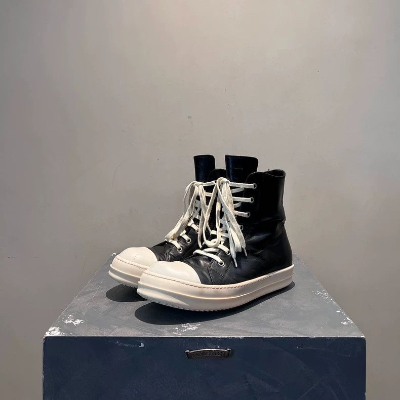 Rick Owens Rick Owens Leather Classic High Top Converse Chuck Taylor Size US 8 / EU 41 - 1 Thumbnail