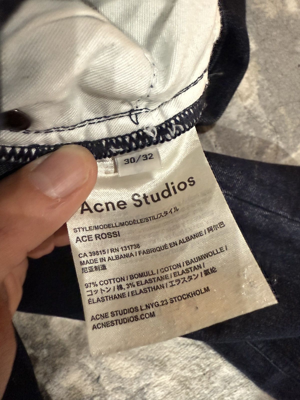 Acne Studios Ace Rossi slim jeans dark blue 30/32 Size US 30 / EU 46 - 4 Thumbnail