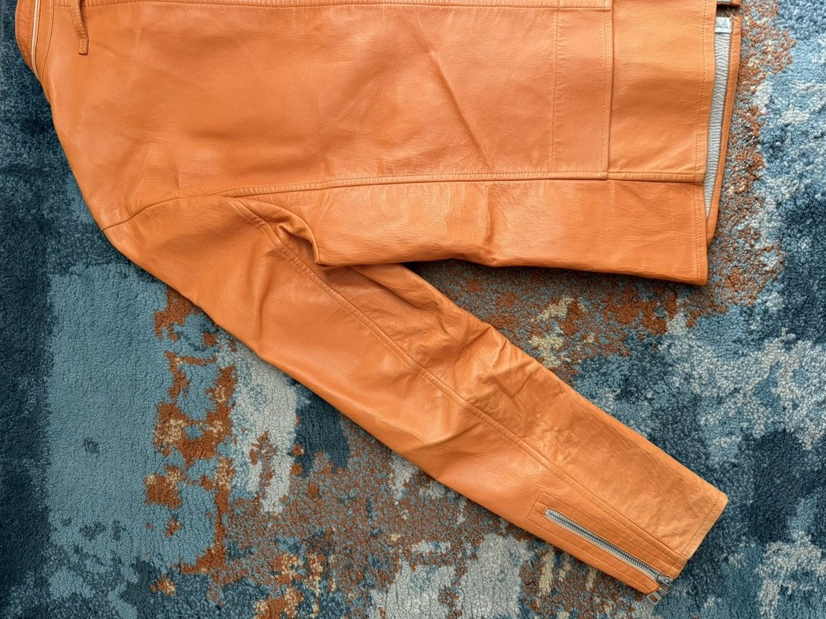Prada Prada AW2000 Vintage Orange Y2k Biker Leather Jacket Size US M / EU 48-50 / 2 - 17 Thumbnail