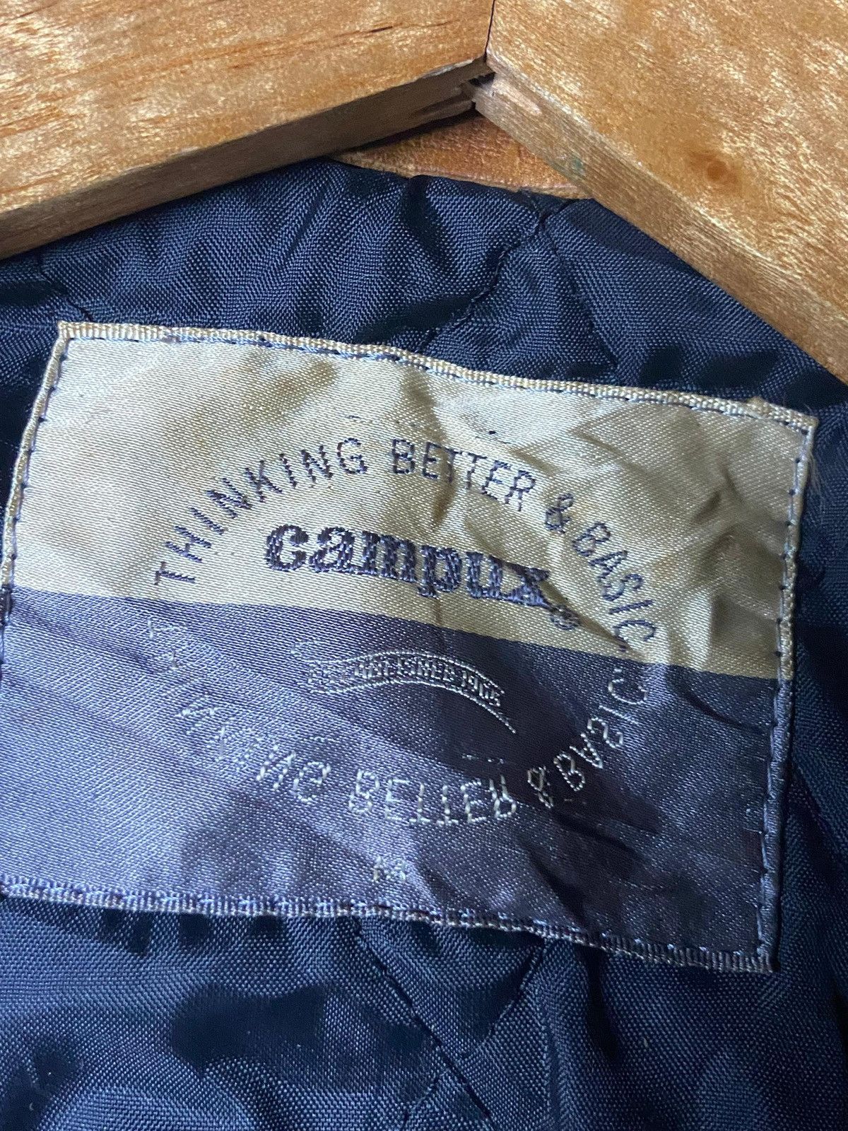 Japanese Brand × Leather × Vintage CAMPUX Brand Cowhide Leather Varsity Jacket (130) Size US XS / EU 42 / 0 - 8 Thumbnail