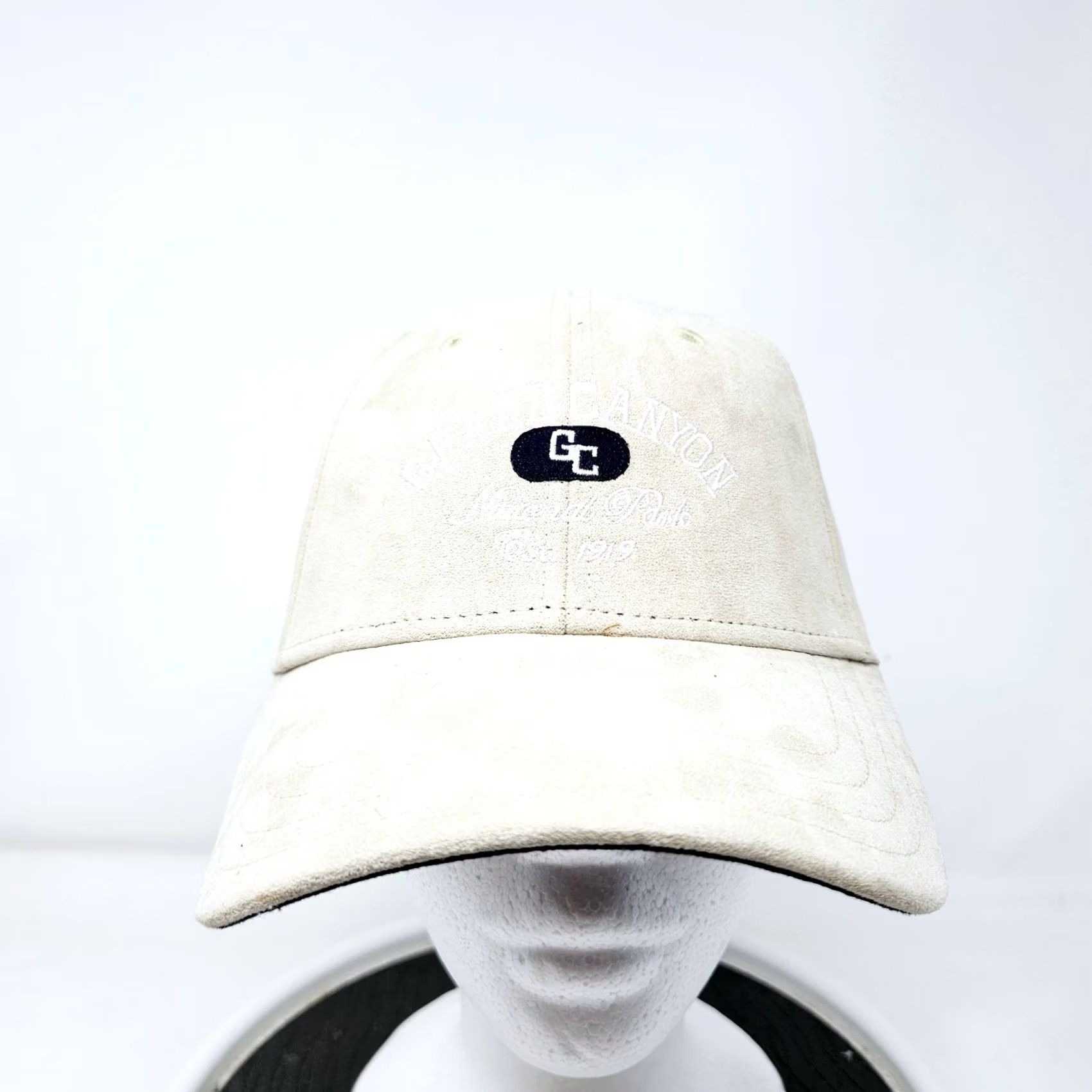 Triangl VINTAGE Triangle Baseball Cap Hat 90s Adjustable Beige One Size Men USA Outdoor 90s FAST SHIPPING Size ONE SIZE - 2 Thumbnail
