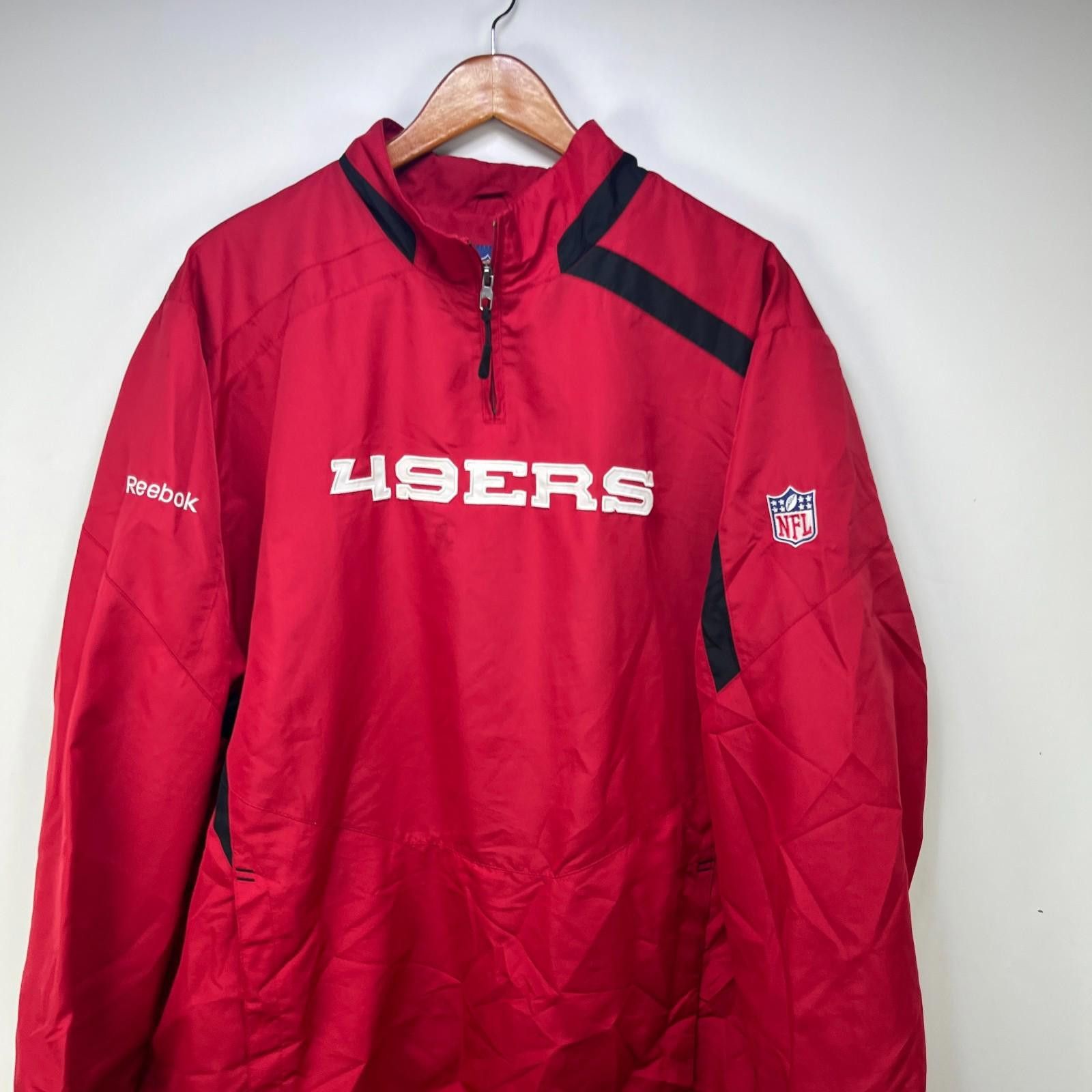 Reebok Vintage San Francisco 49ers Windbreaker Jacket XL Size ONE SIZE - 2 Thumbnail
