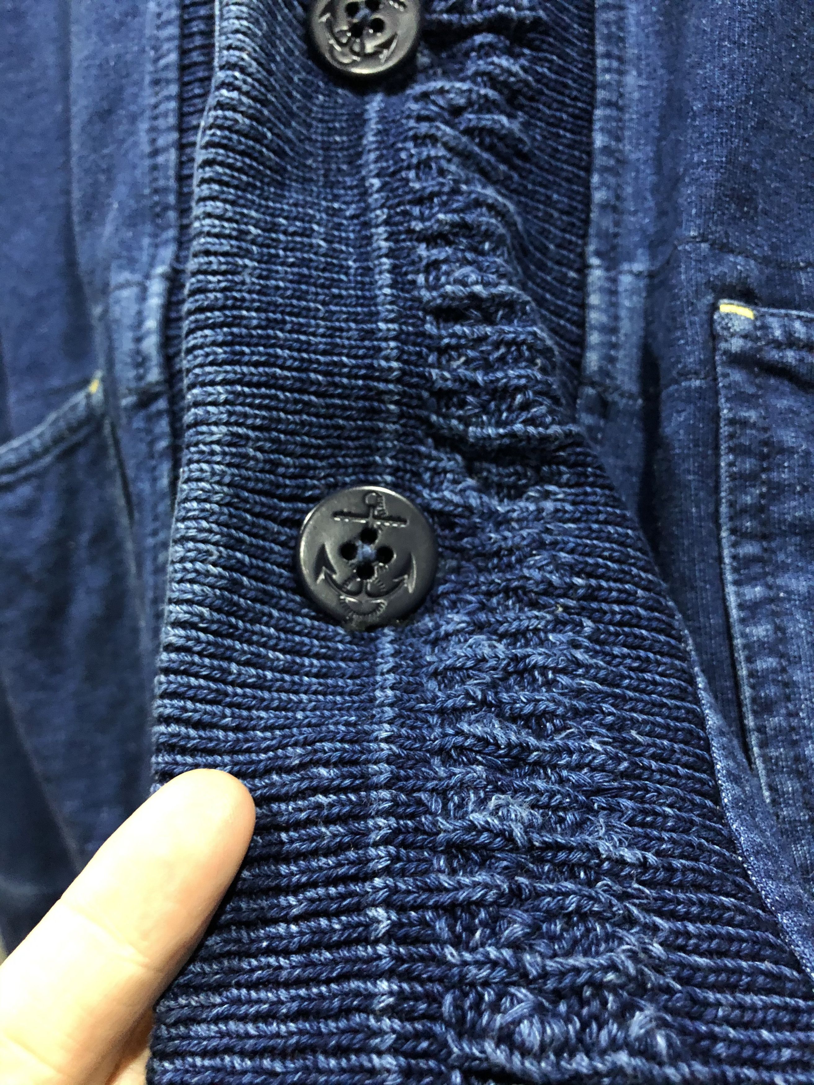 Kapital Ciaopanic Usn Shawl Collar Indigo Cardigan Jacket Size US XL / EU 56 / 4 - 4 Thumbnail