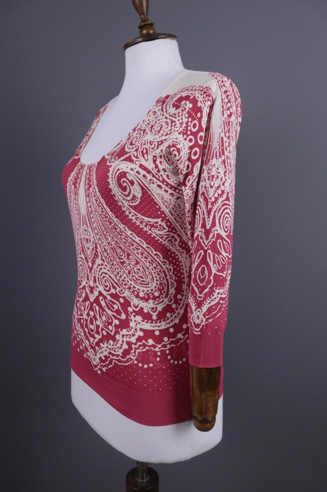 Etro Etro Milano Multicolour Paisley Silk Top Shirt Size 42 Size M / US 6-8 / IT 42-44 - 8 Thumbnail