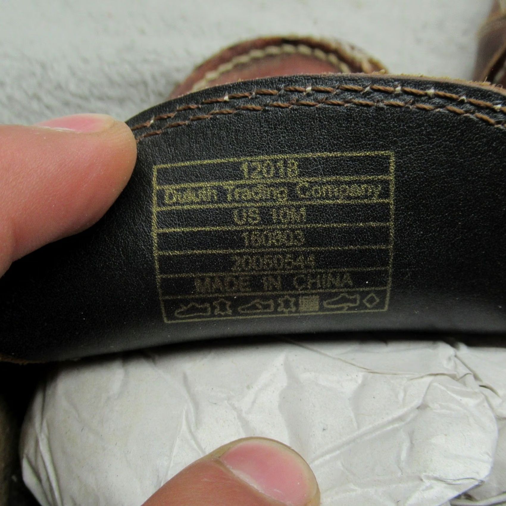 Duluth Trading Company Duluth Mens Loafer Slip On Moc Toe Brown Leather Driving Casual Shoes M Brown 10M Mens, Casual, Travel, Workwear Size US 10 / EU 43 - 4 Thumbnail