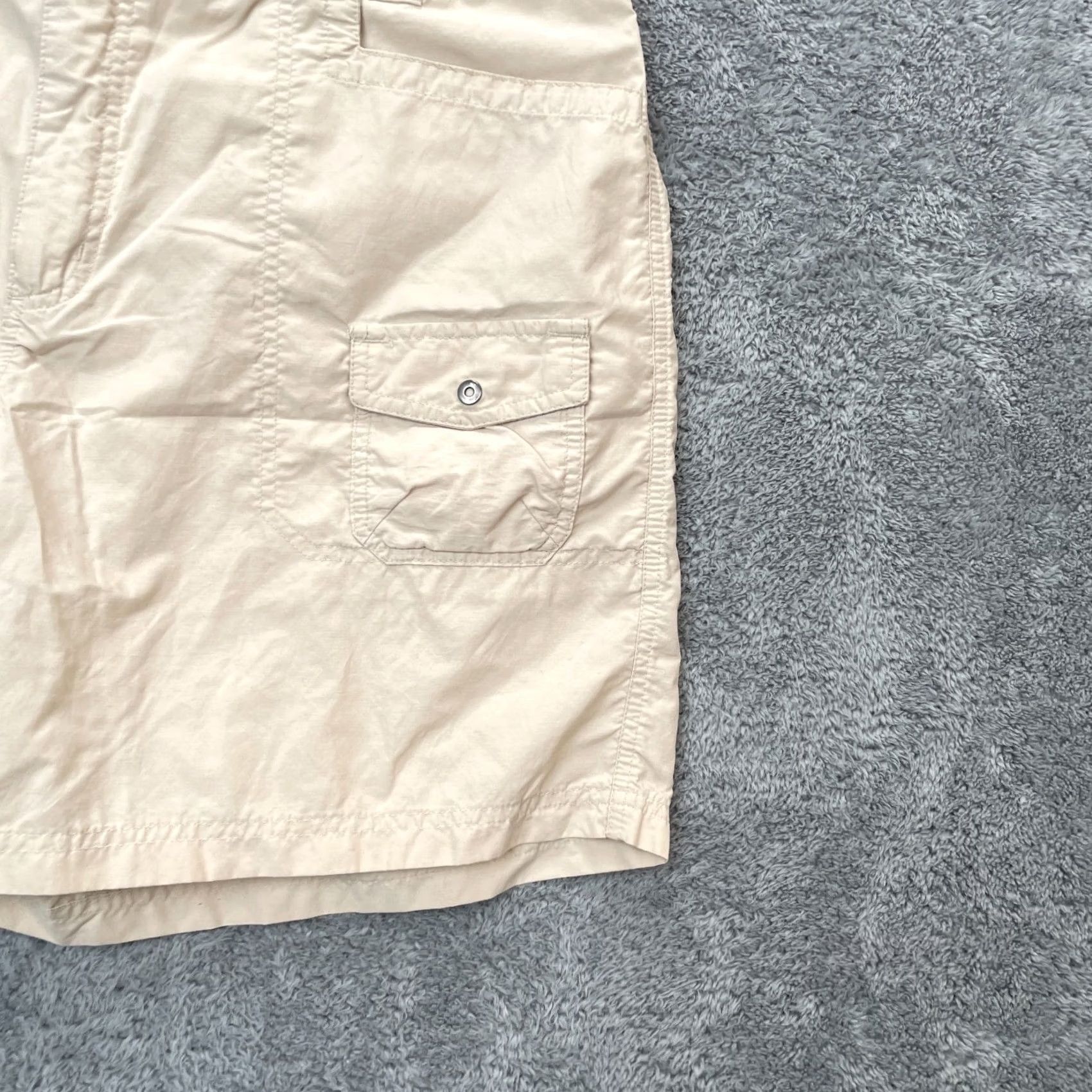Vintage VTG Columbia Shorts Womens XL Beige Cargo Utility Ripstop Cotton Hiking Size 40" / US 18 - 4 Thumbnail