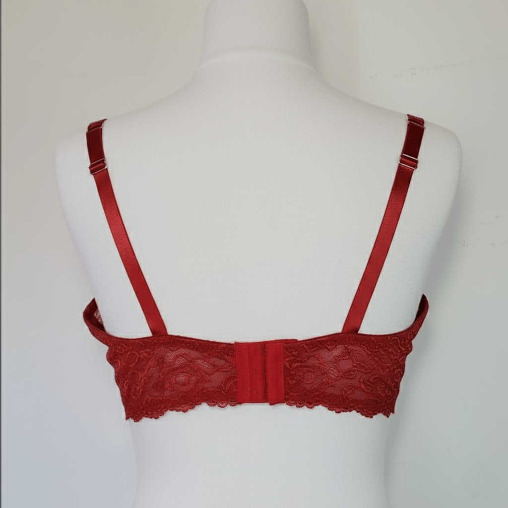 Other French Affair 40D FA Push Up Bra Burgundy Floral Lace Molded Size ONE SIZE - 3 Thumbnail