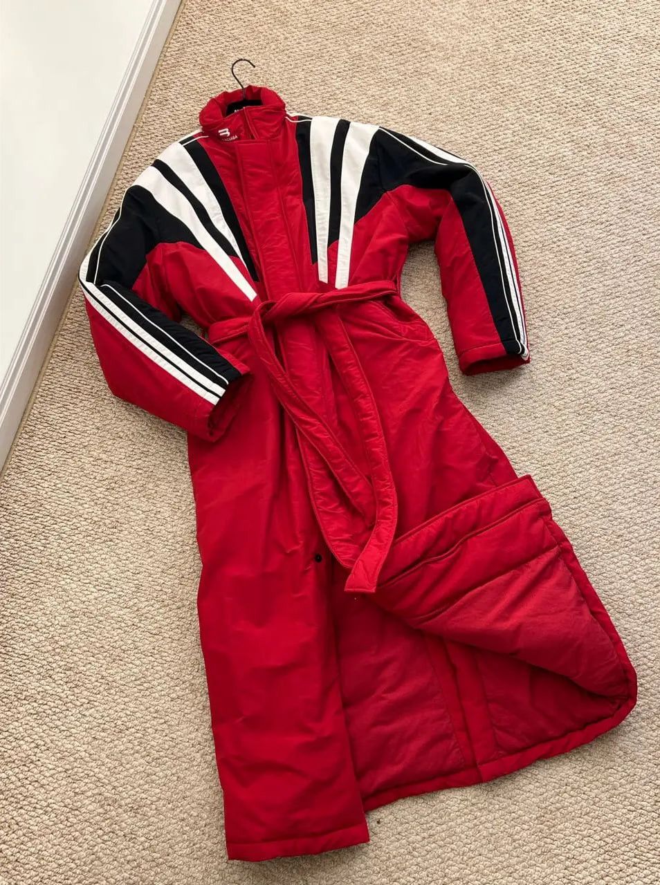 image of Balenciaga Unisex Red Tracksuit Coat, Men's (Size Medium)