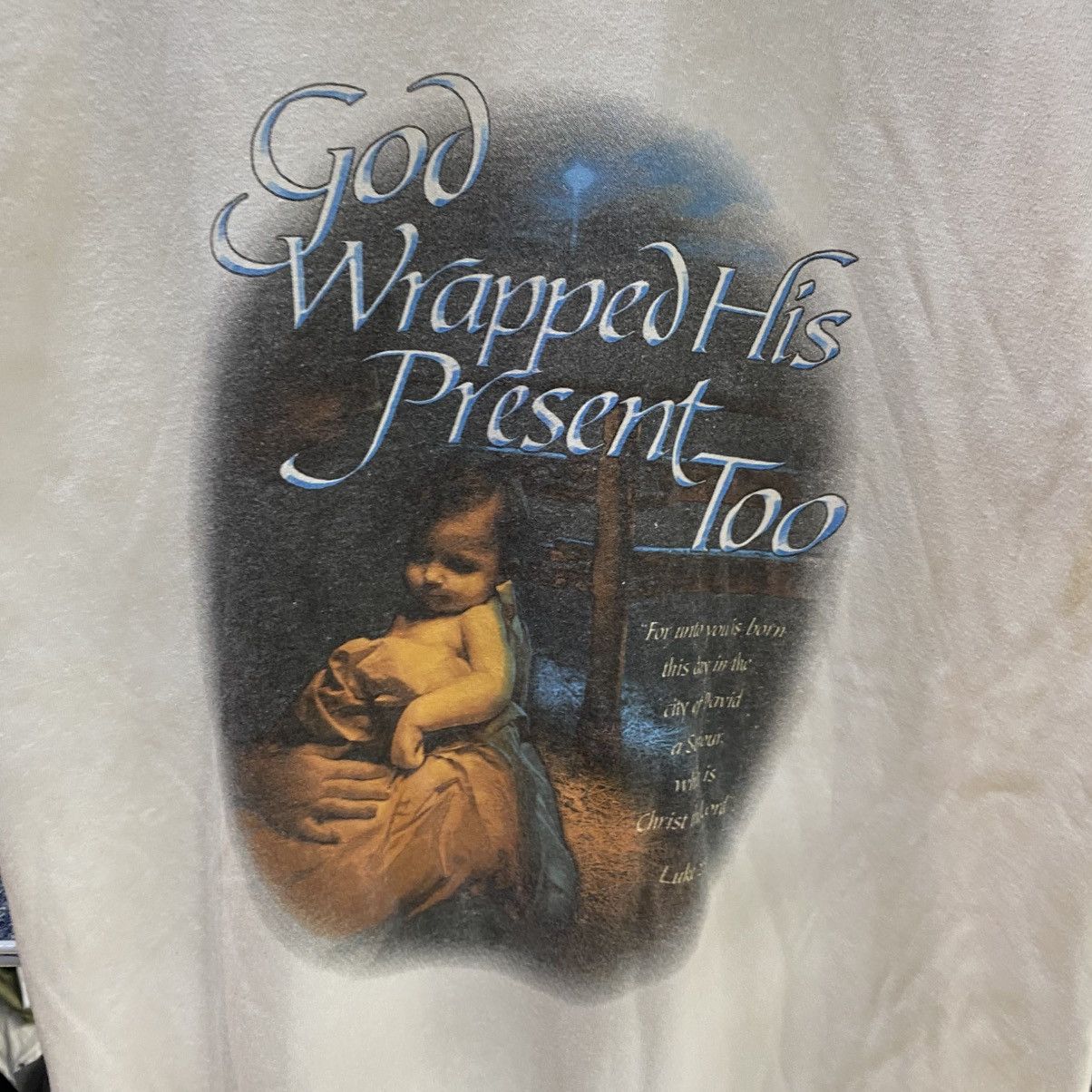 Vintage Vintage God Wrapped His Present Too Tee Size US L / EU 52-54 / 3 - 5 Thumbnail