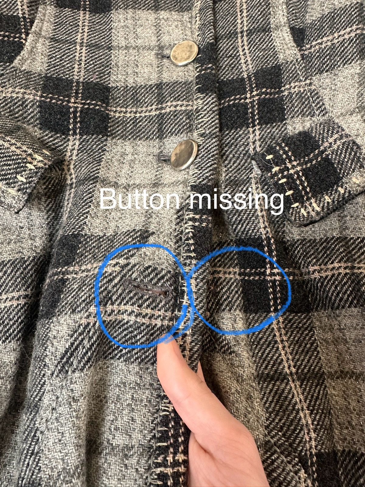 Marithe + Francois Girbaud 🔥 Marithe Francois Girbaud Wool Coat Jacket Check Pattern Size M / US 6-8 / IT 42-44 - 13 Thumbnail