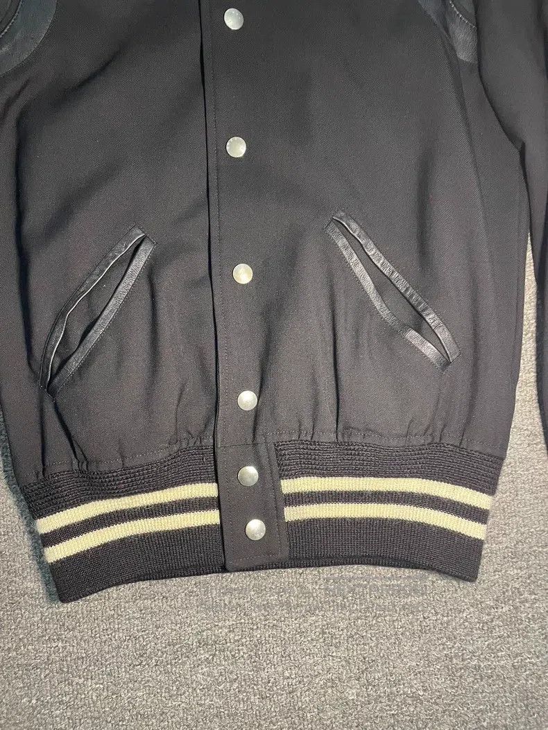 Saint Laurent Paris Saint Laurent Paris Black Samurai Leather Baseball Jacket Size US XS / EU 42 / 0 - 2 Thumbnail