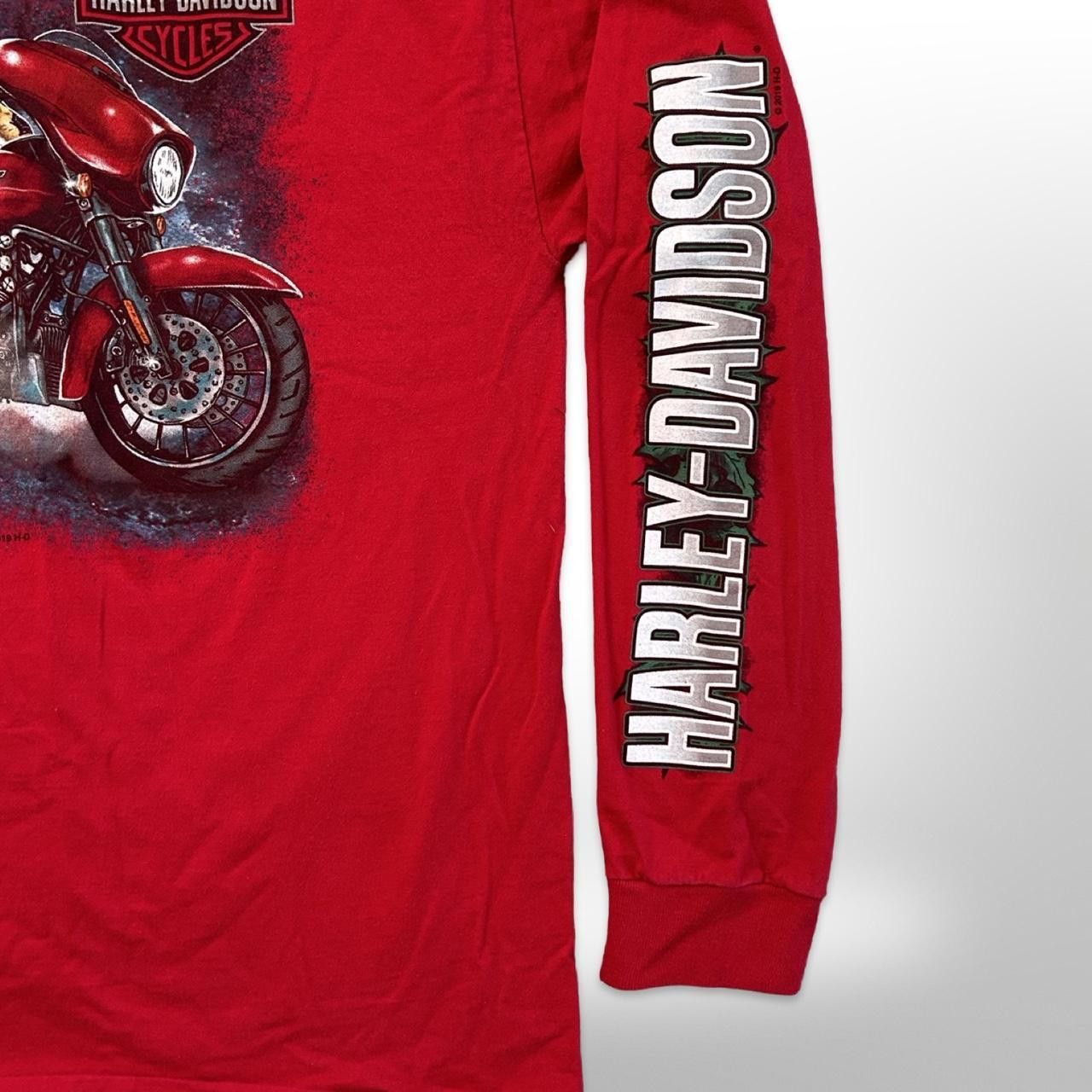 Harley Davidson Red Harley-Davidson Santa Christmas Graphic Long Sleeve Tee Size US L / EU 52-54 / 3 - 2 Thumbnail