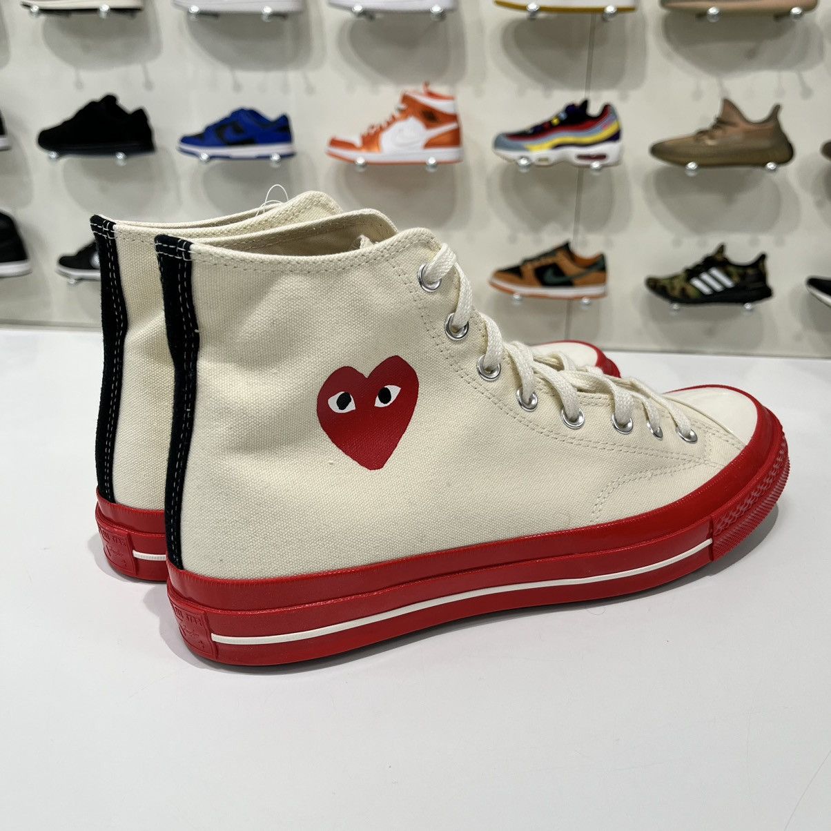 Comme des Garcons × Converse Converse Chuck Taylor All Star 70 Hi x CDG Play Red Midsole Size US 11 / EU 44 - 5 Thumbnail