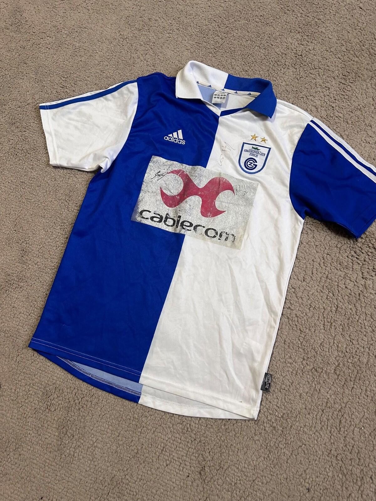 Adidas #10 V.VOGT Grasshopper FC 2002 Football Shirt Soccer Adidas Size US S / EU 44-46 / 1 - 2 Thumbnail