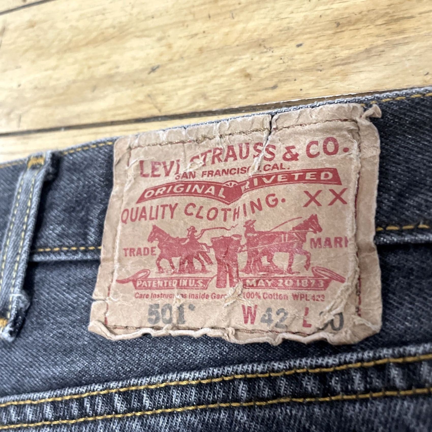 Levi's VINTAGE Levi's Jeans 501XX Denim 501 XX Men 42 Regular Black Gray Y2K Streetwear Skate Size US 42 / EU 58 - 5 Thumbnail