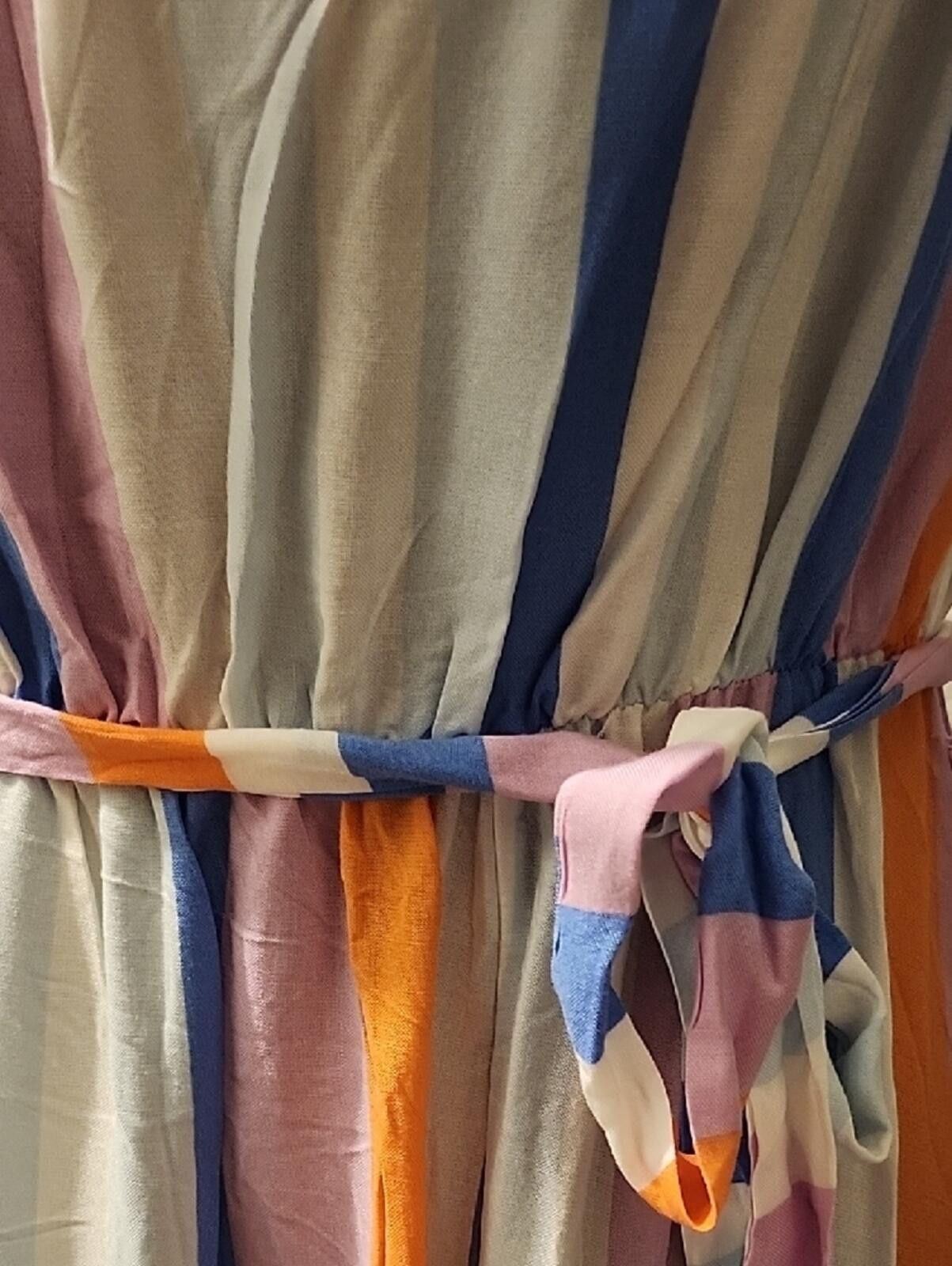 Other Striped Multicolor Spaghetti Strap Maxi Dress Size M / US 6-8 / IT 42-44 - 3 Thumbnail