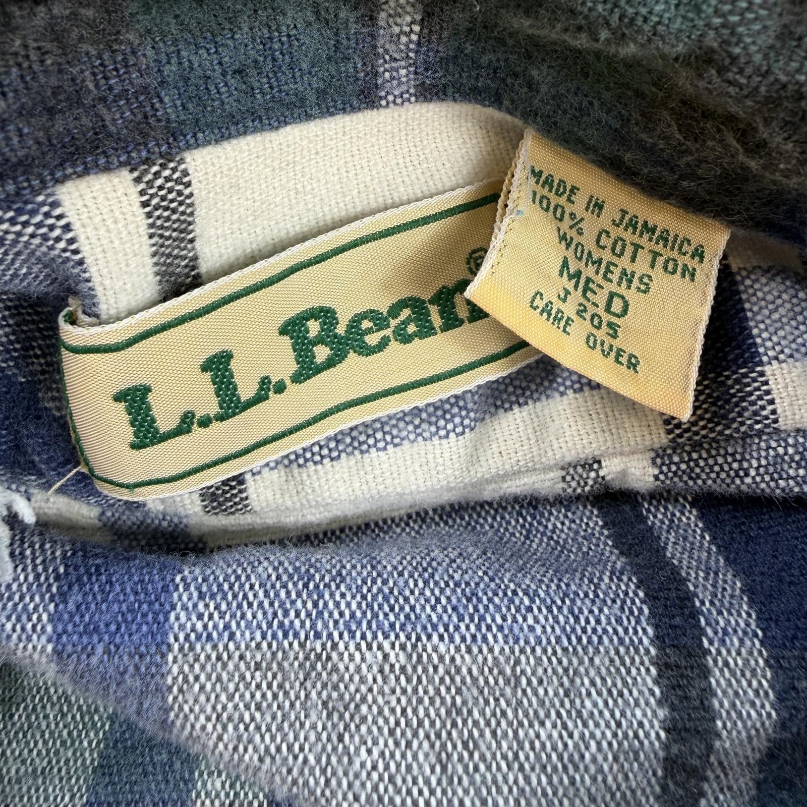 L.L. Bean Vintage LL Bean Plaid Flannel Shirt Chamois Button Up Womens Size M / US 6-8 / IT 42-44 - 4 Thumbnail
