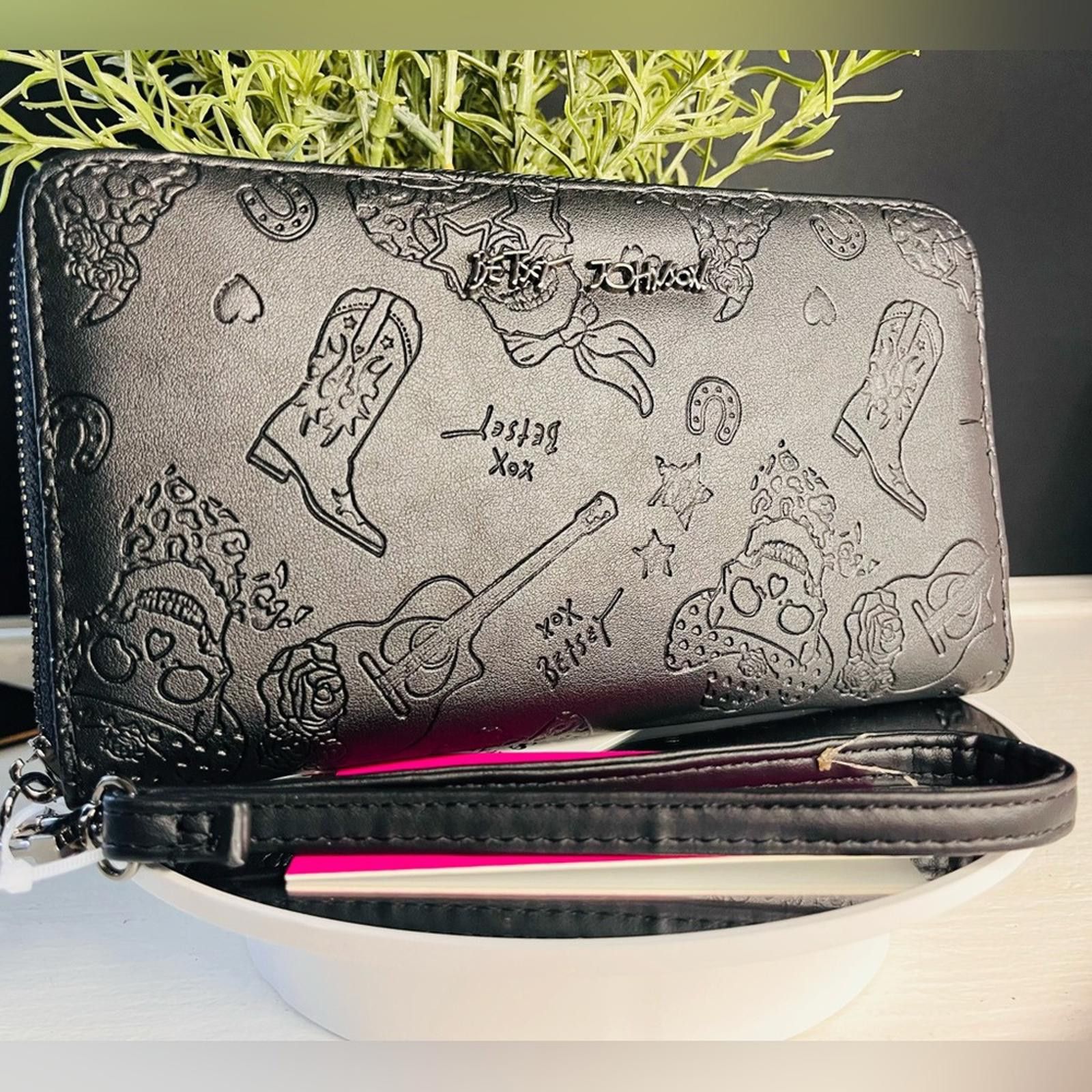 Betsey Johnson Betsey Johnson Embossed Cowboy Cowgirl Zip Around Wallet Size ONE SIZE - 1 Thumbnail