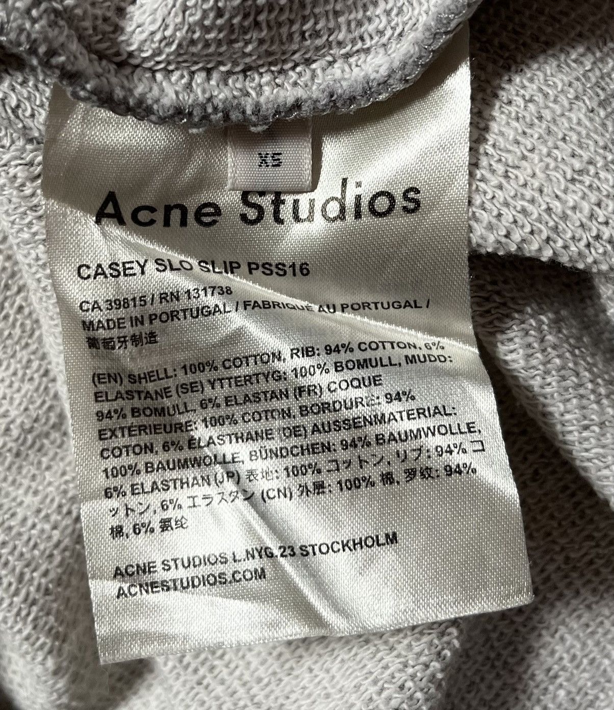 Acne Studios *FINAL DROP* Acne studios slip grey sweatshirt Size US M / EU 48-50 / 2 - 8 Thumbnail