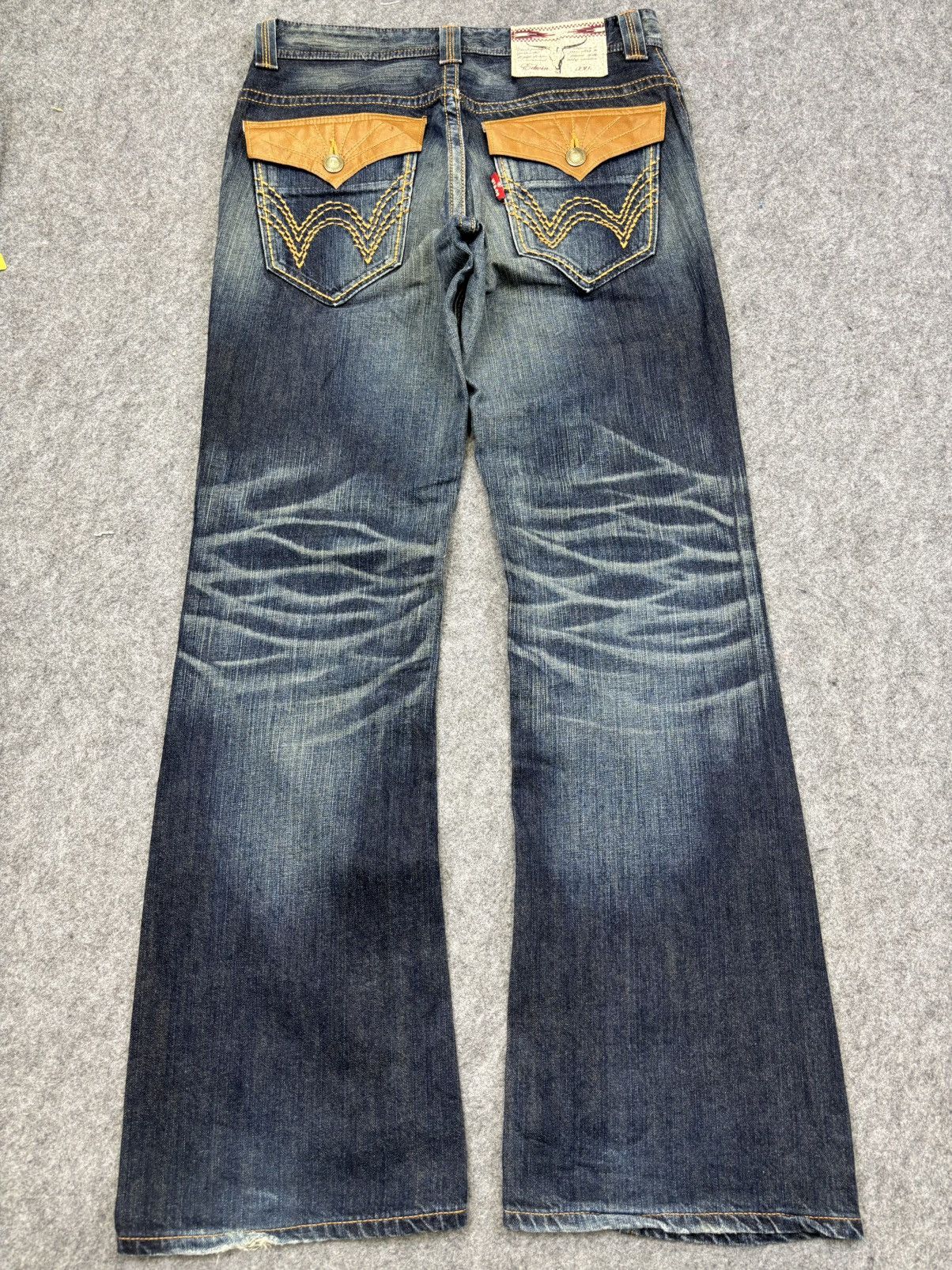 Edwin 💥Flare💥Edwin Westerner Style Sick Fades Flare Denim F833 Size US 32 / EU 48 - 16 Thumbnail
