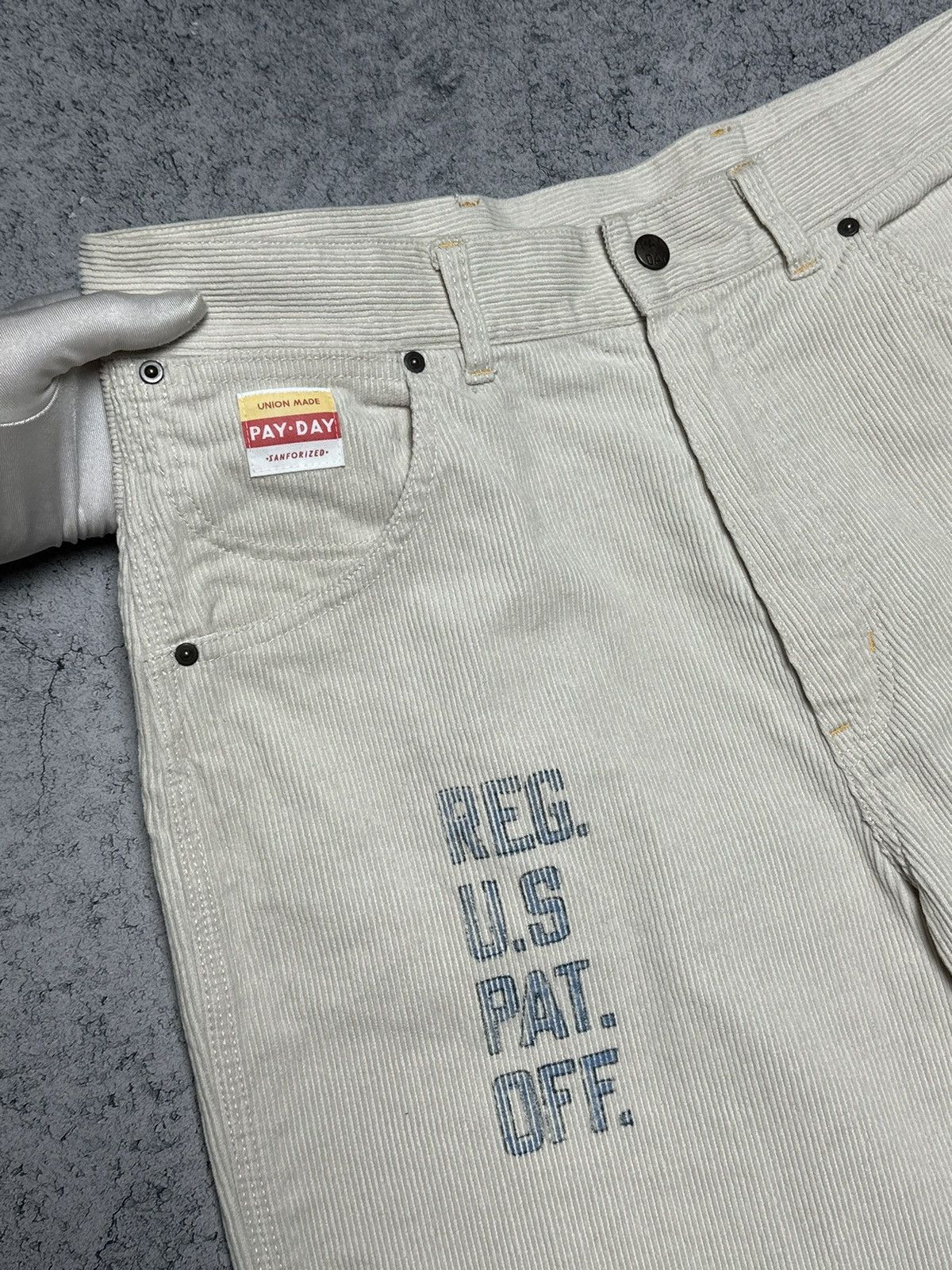 Other Pay Day Mulberry Printed Corduroy Workwear Pants Size US 33 - 4 Thumbnail