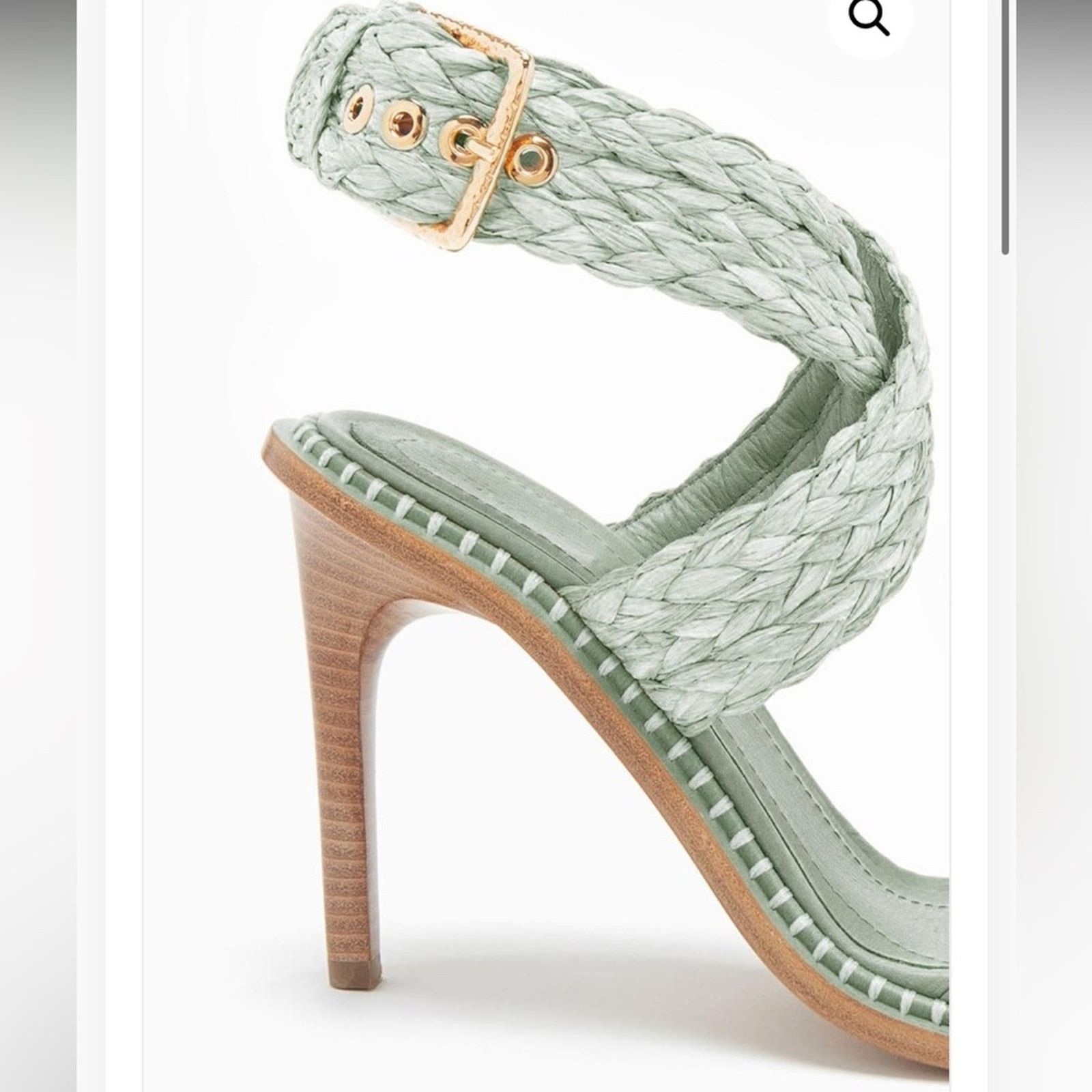 Ulla Johnson NWB Ulla Johnson $525 Lydia Raffia Heel Green Size 7 (37) Size US 7 / IT 37 - 5 Thumbnail
