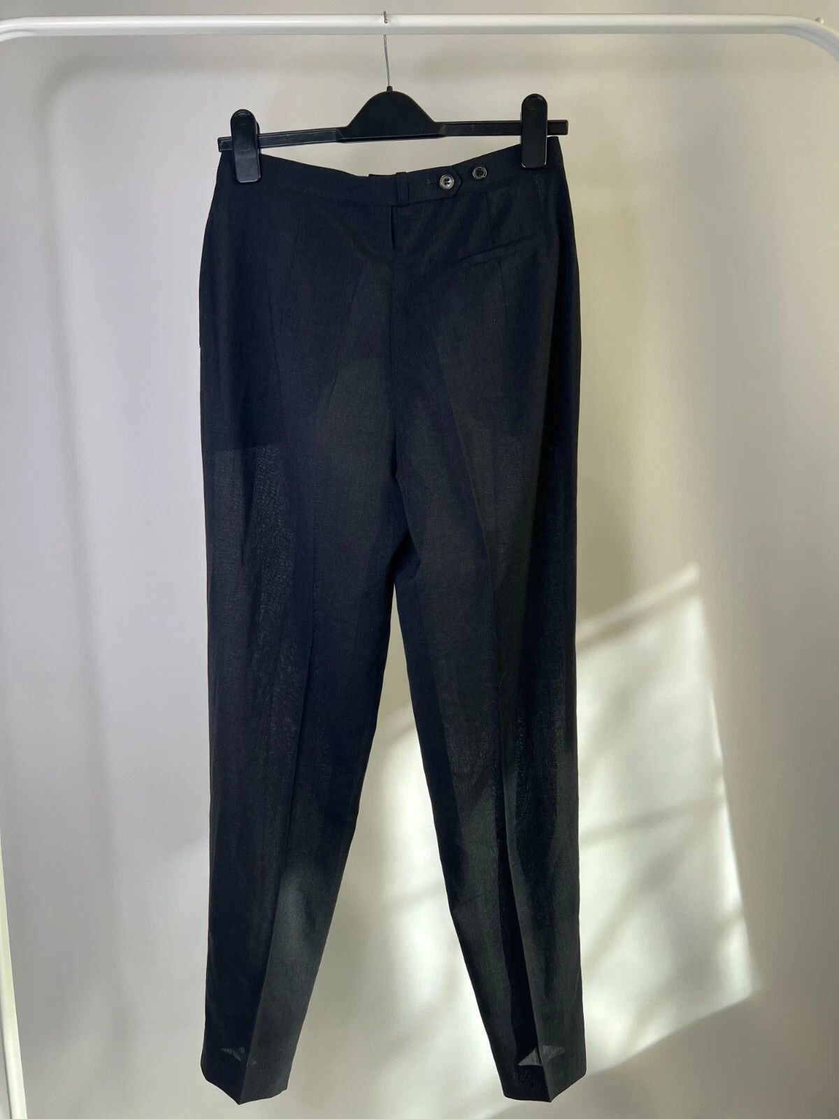 Jil Sander Vintage Jil Sander Women's Black Wool Trouser Pants Size 27" / US 4 / IT 40 - 6 Thumbnail