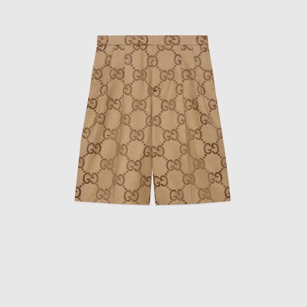 Gucci o1w1db10725 Jumbo GG Canvas Short in Brown Size US 30 / EU 46 - 1 Thumbnail