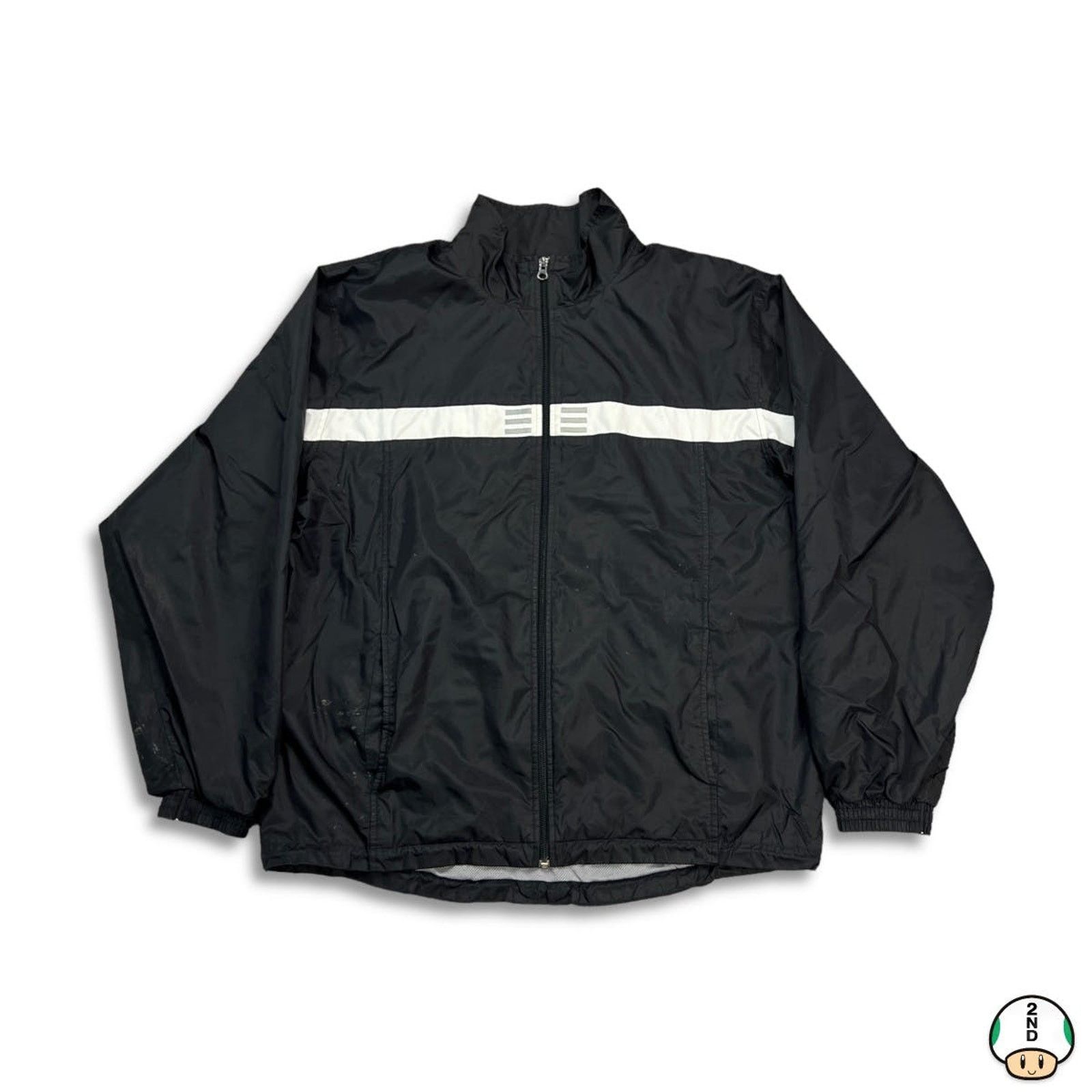 Adidas × Vintage Adidas Jacket Large Stripe Spell Out Zip Windbreaker Bomber Size US L / EU 52-54 / 3 - 1 Thumbnail