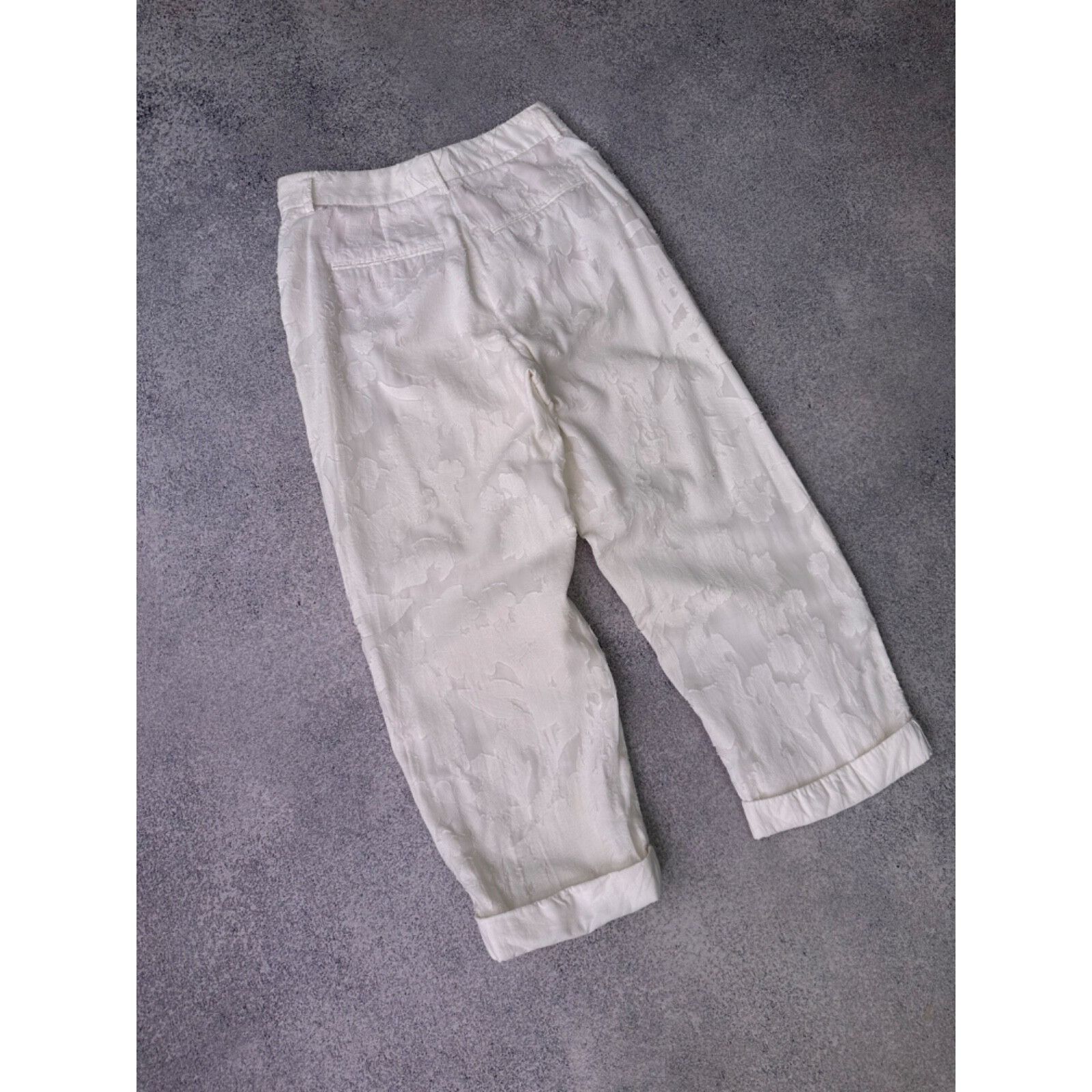 DOROTHEE SCHUMACHER VTG Dorothee Schumacher Floral White Wide Leg Woman Pants Size 26" / US 2 / IT 38 - 10 Thumbnail