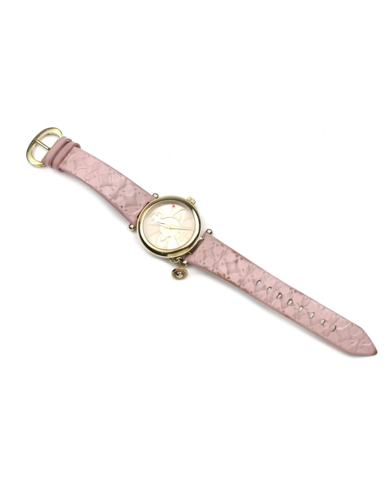 Vivienne Westwood VIVIENNE WESTWOOD ORB II CHARM WATCH – PINK EMBOSSED STRAP Size ONE SIZE - 4 Thumbnail