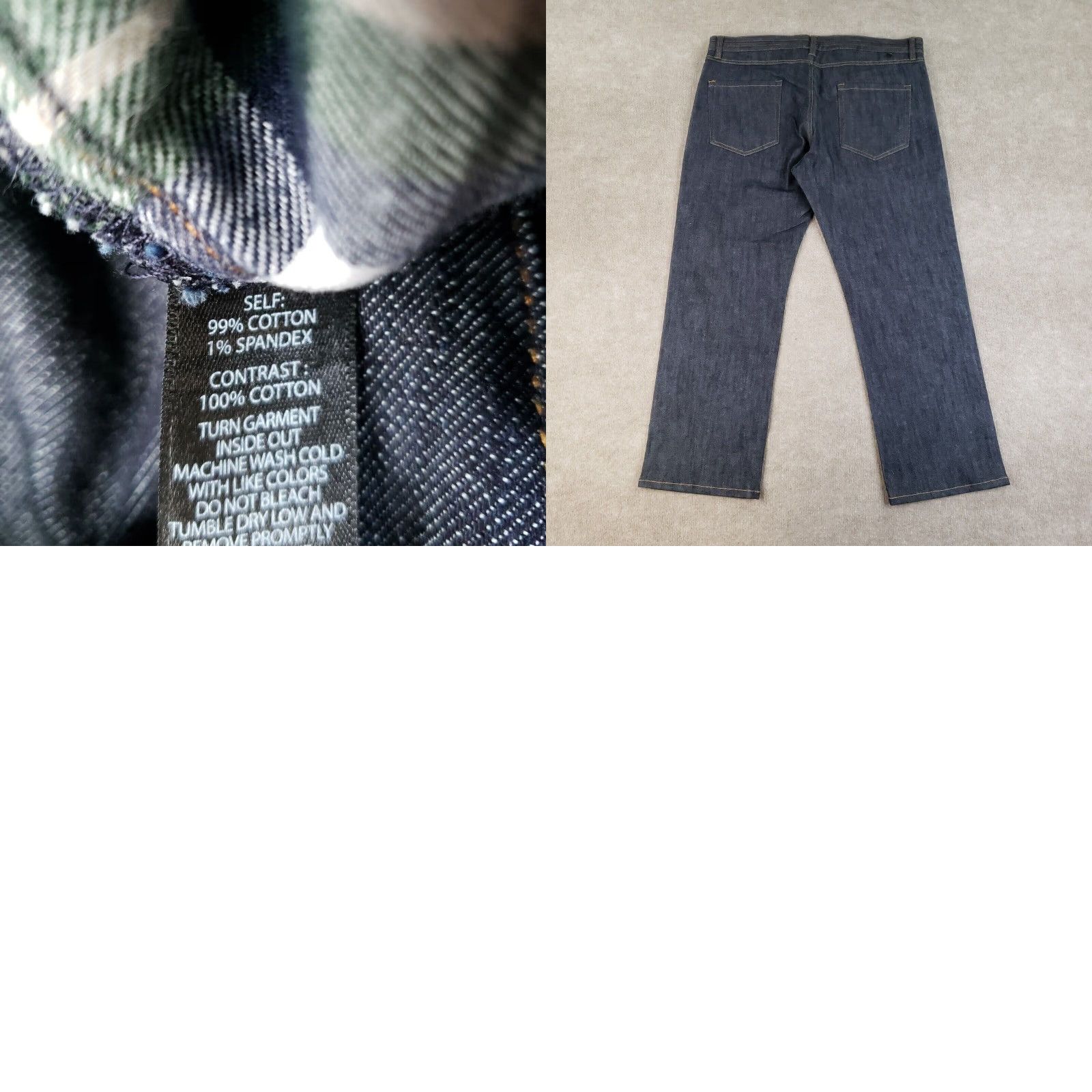 Vintage BETABrand Jeans Mens 38x30 Blue Straight Stretch Drawstring Denim Cotton Spandex Regular 28in Inseam Men Outerwear? Size US 38 / EU 54 - 9 Thumbnail