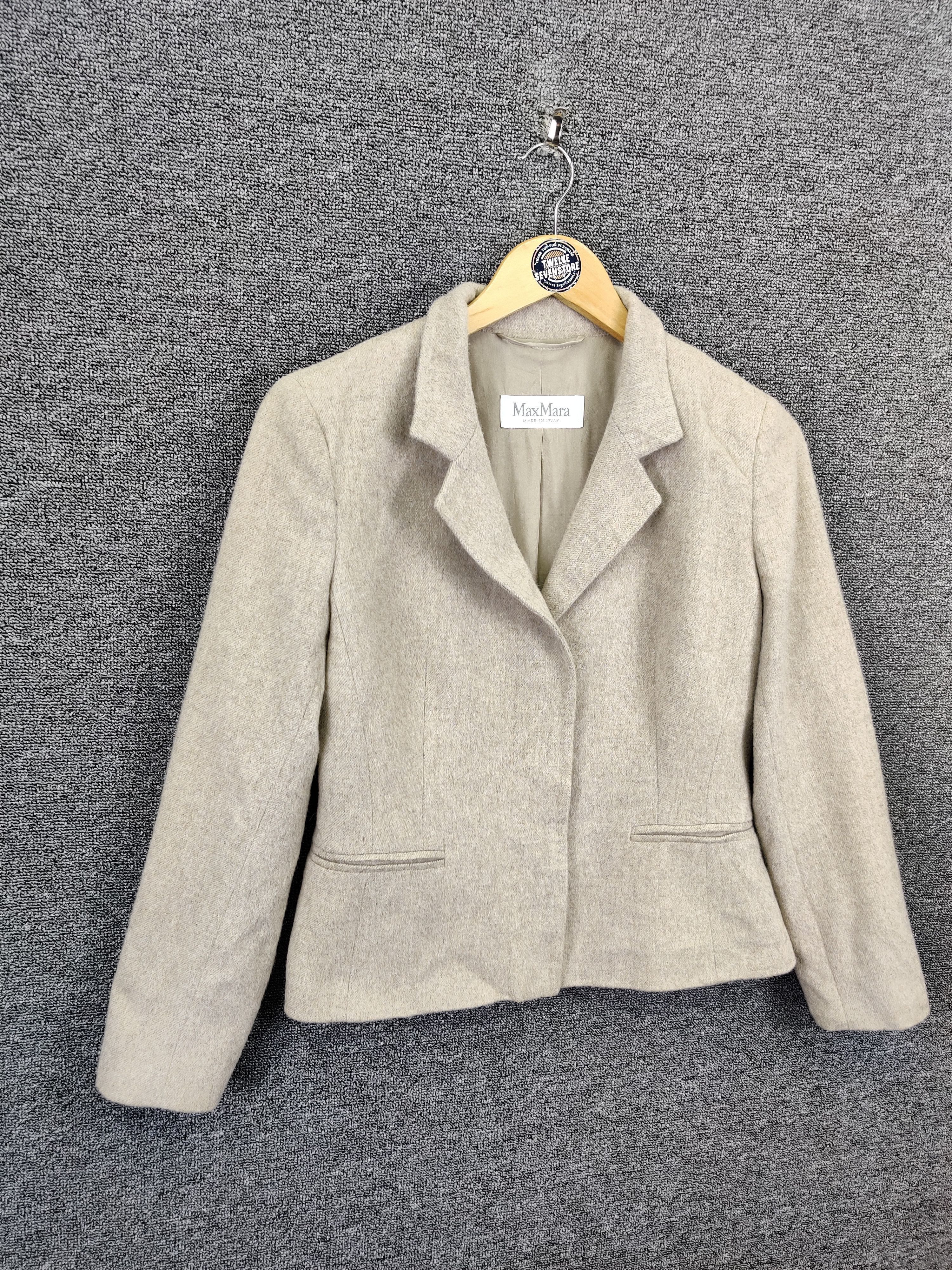 Japanese Brand Vintage Max Mara Wool Single Breasted Cropped Coat Size US S / EU 44-46 / 1 - 5 Thumbnail