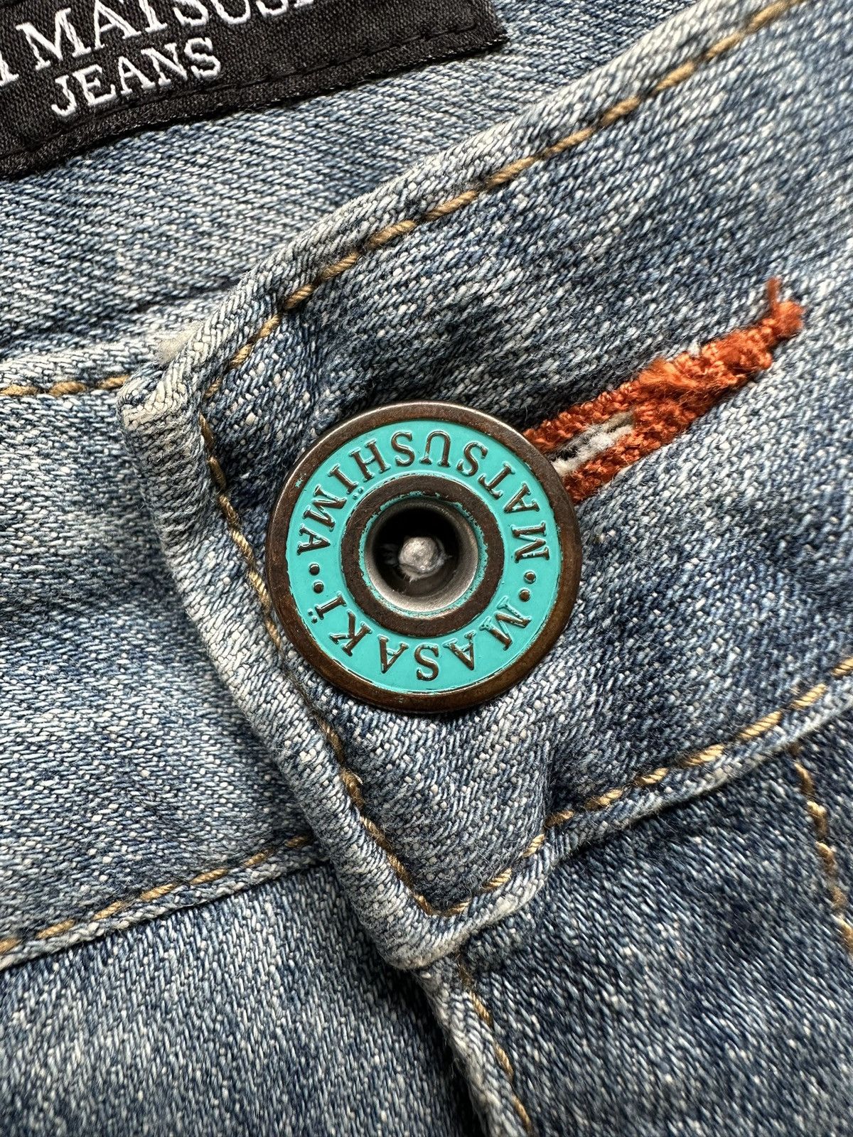Masaki Matsushima 00's Masaki Matsushima bleach wash denim jeans Size US 29 - 18 Thumbnail