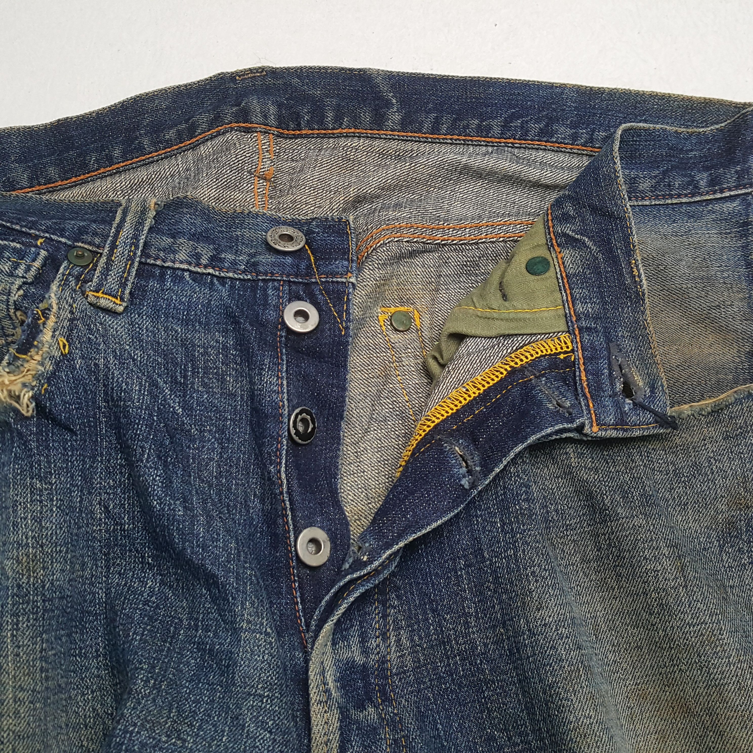 The Real McCoy's × Vintage MC COYS Japanese Streetwear Style Distressed Jeans Size US 35 - 13 Thumbnail