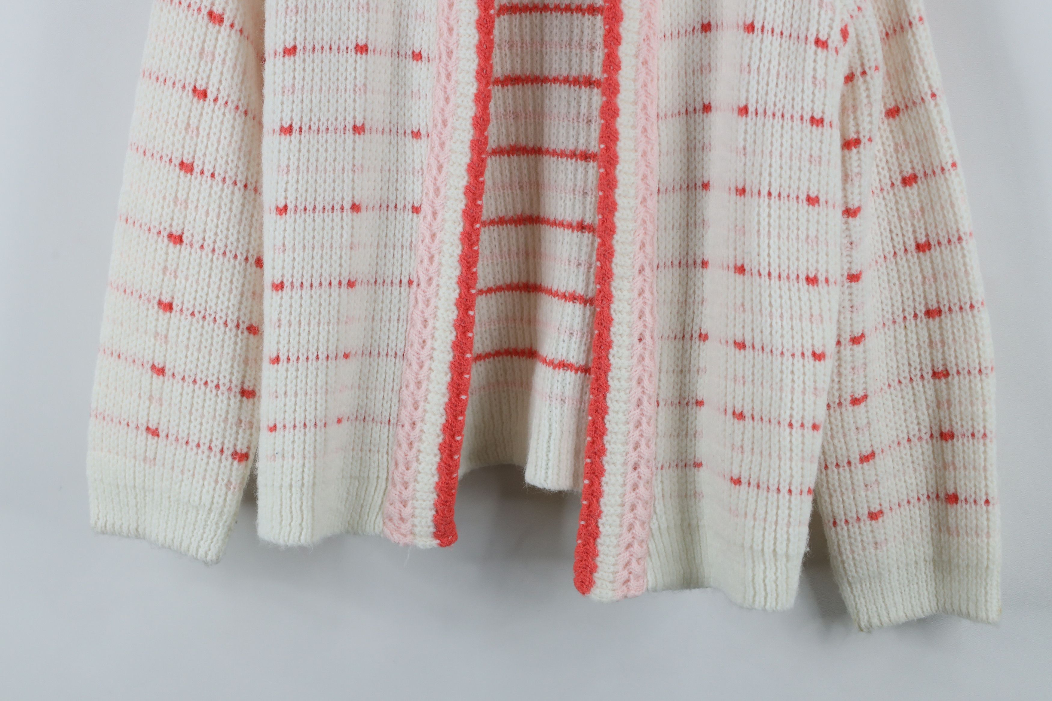 Vintage Vintage 60s 70s Streetwear Ribbed Knit Open Front Sweater Size S / US 4 / IT 40 - 3 Thumbnail