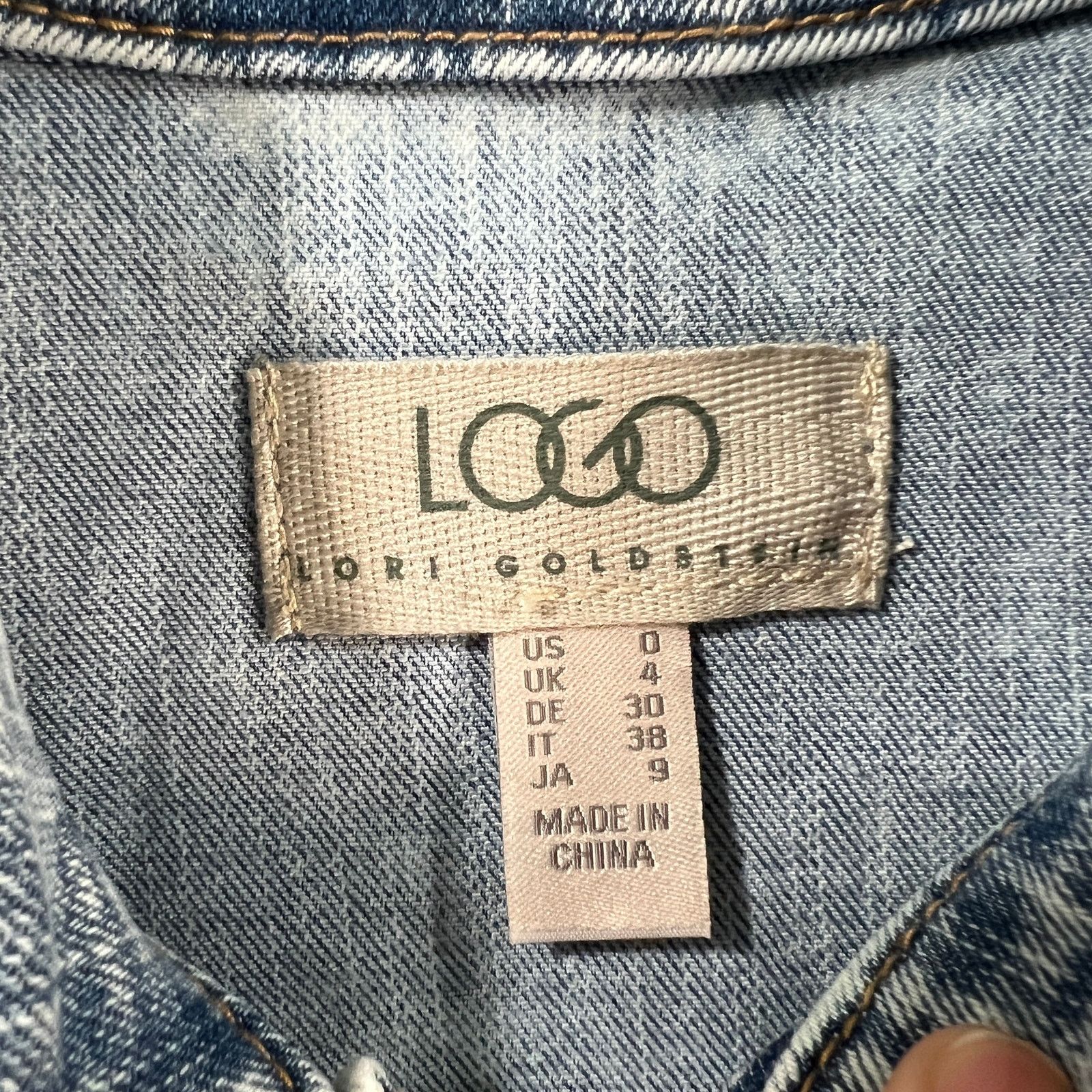 Other LOGO by Lori Goldstein Denim Vest Light Wash Size Reg 0 Size XS / US 0-2 / IT 36-38 - 3 Thumbnail