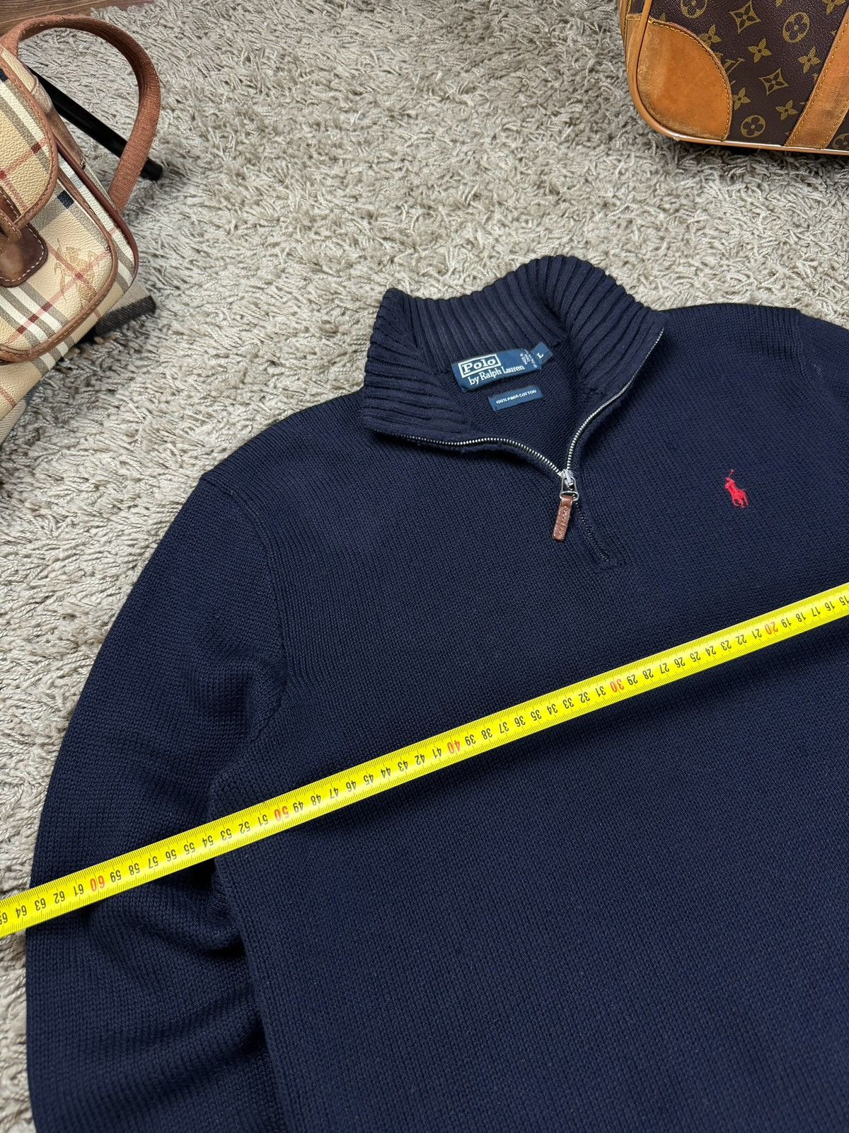 Polo Ralph Lauren 1/4 zip sweater Polo Ralph Lauren original old money item Size US L / EU 52-54 / 3 - 4 Thumbnail