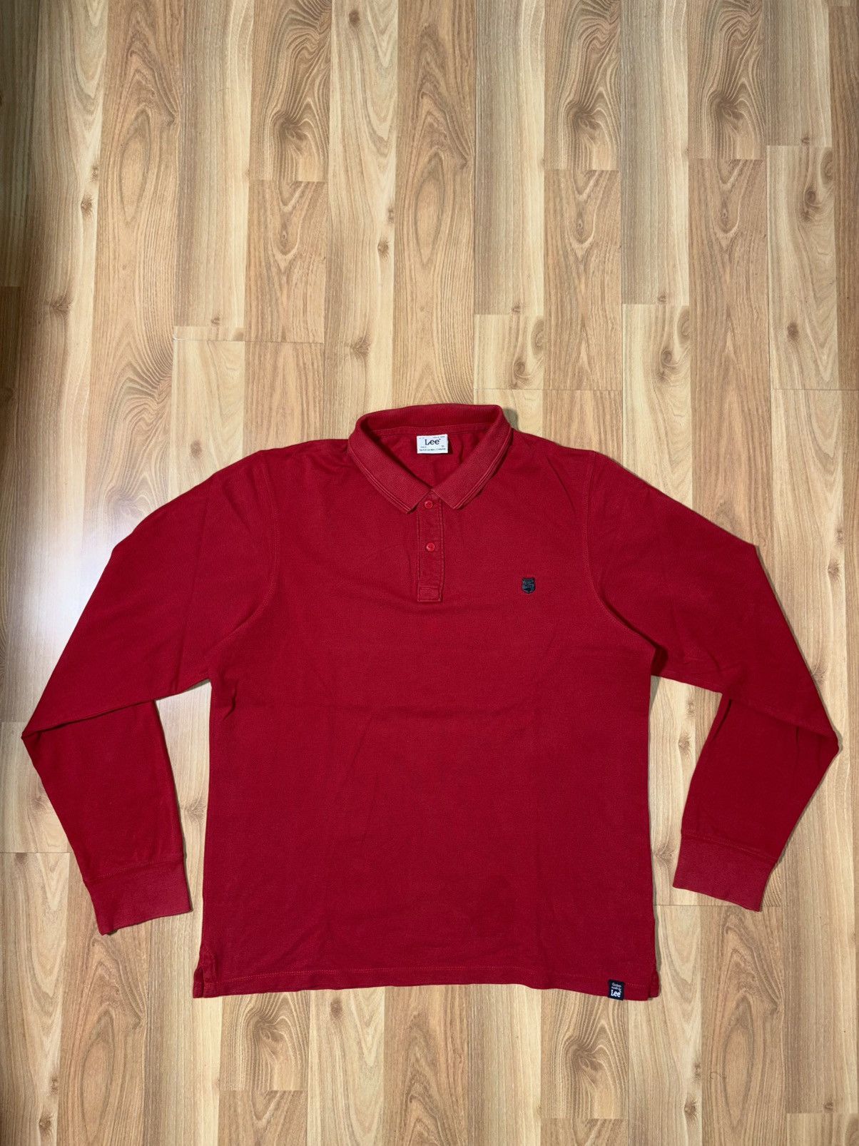 Lee Lee 1889 Heritage Long Sleeve Piqué Polo - Men's XL Deep Red Size US S / EU 44-46 / 1 - 1 Thumbnail