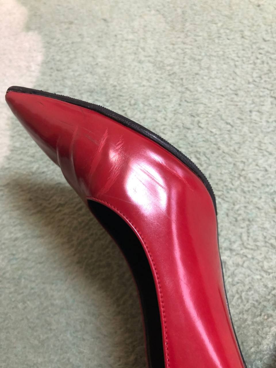 Dolce & Gabbana Dolce & Gabbana Red Patent Leather Pointed-Toe Heels Size US 10 / IT 40 - 10 Thumbnail