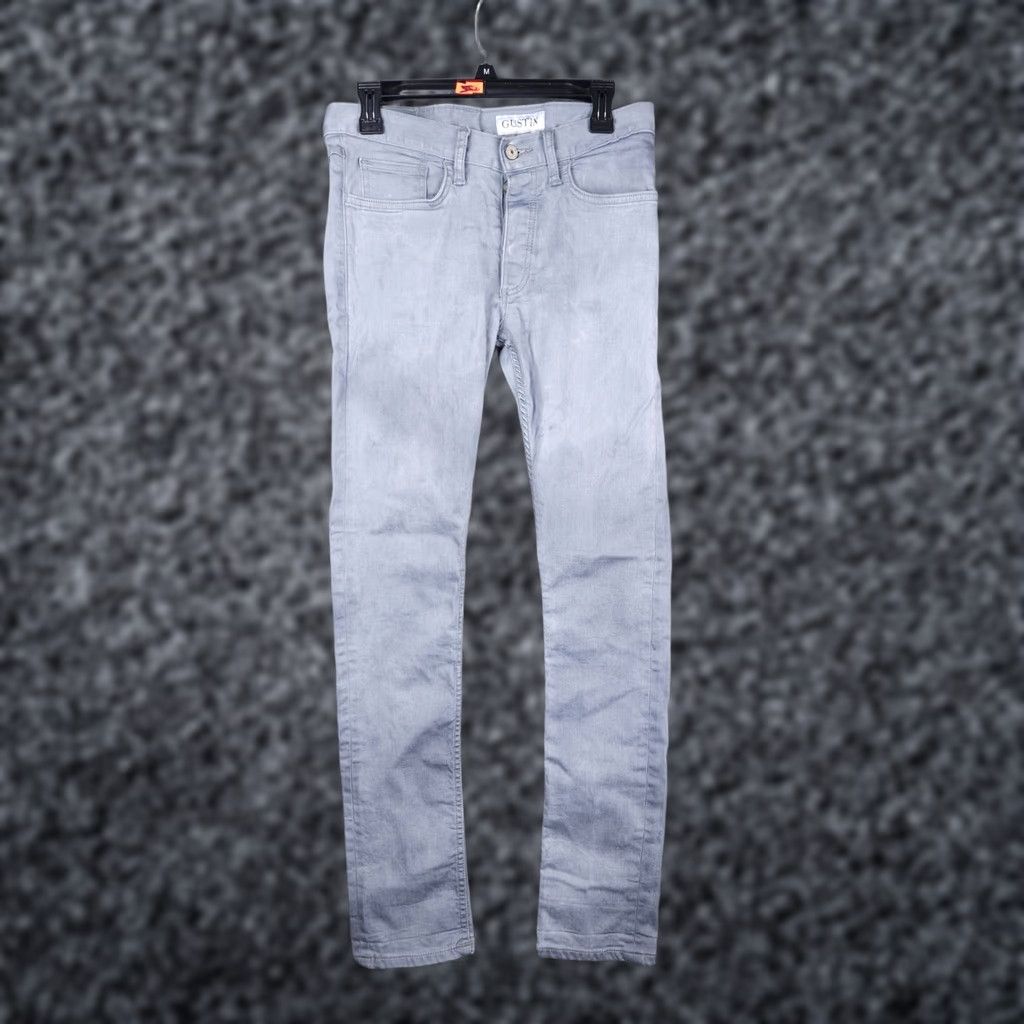 Gustin Gustin Pants Mens 29 x 31 Gray California Slim Button Fly Chino Straight 5-Pocket Size US 29 - 1 Thumbnail